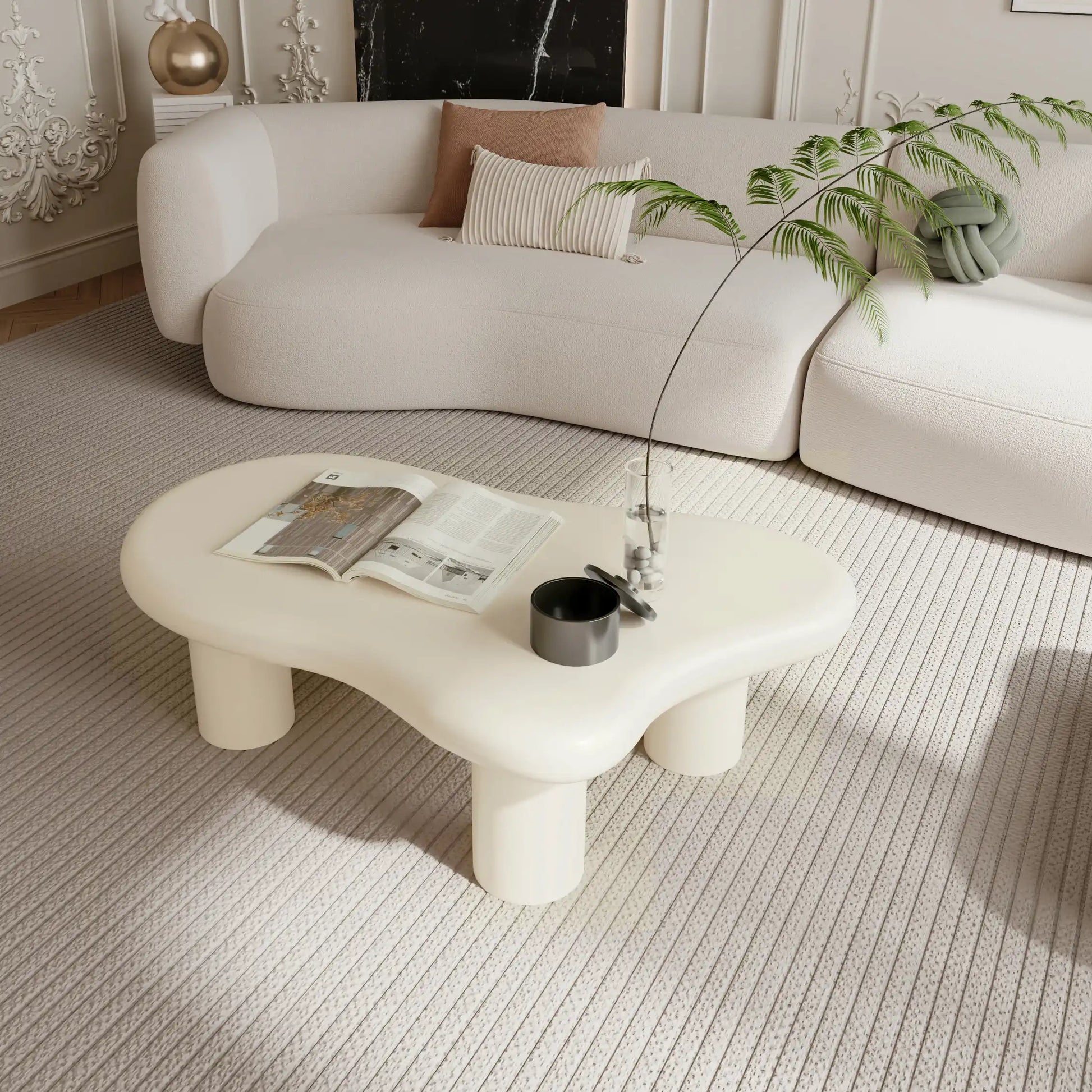 Uma Modern Cream Cloud Shaped Coffee Table - Best Buy Furniture