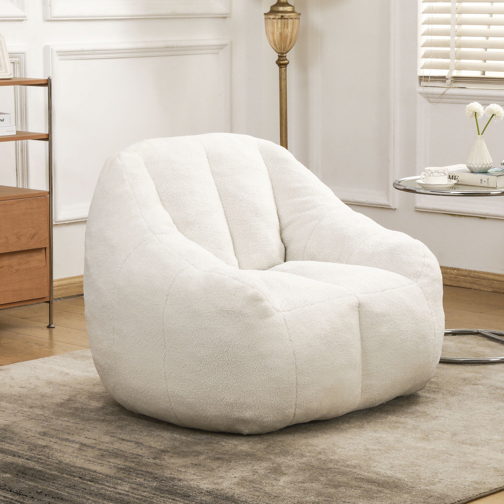 Comfy Bean Bag Chair With Memory Foam Filler, Tufted Soft - Best Buy Furniture