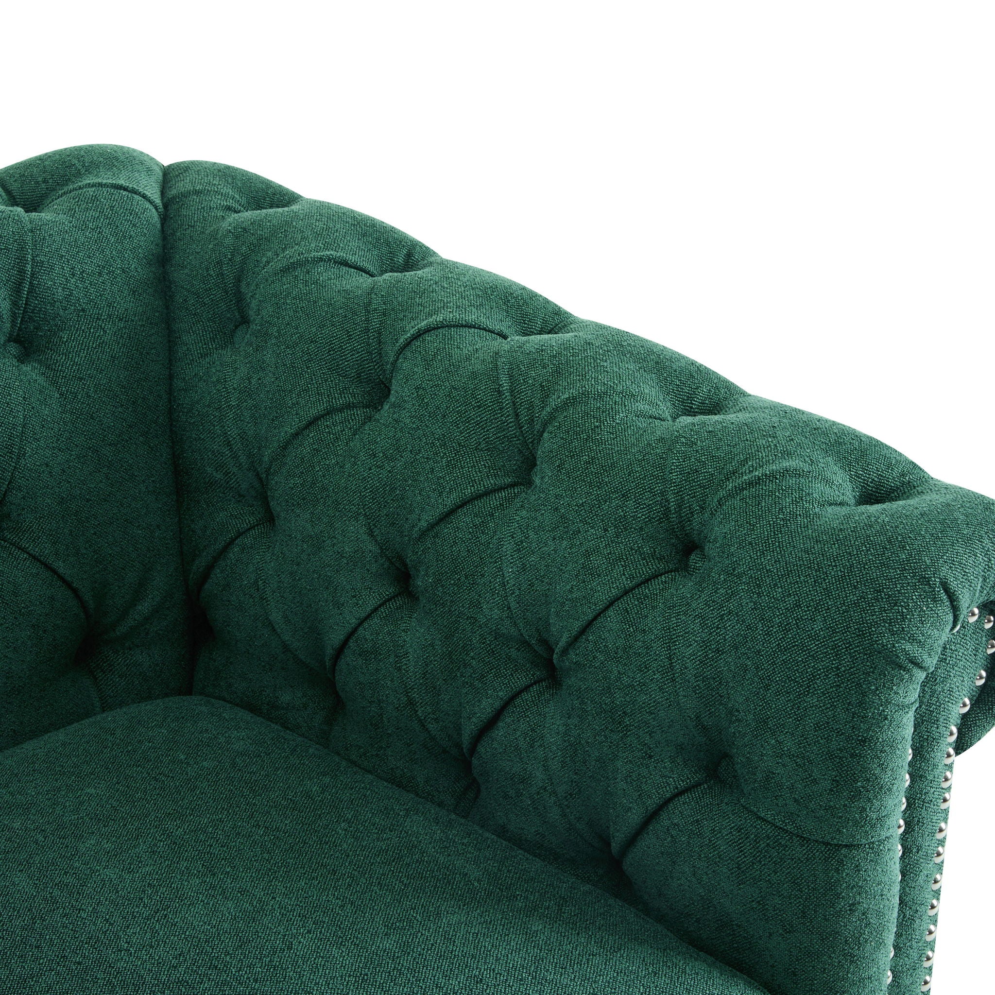 Chesterfield Style Swivel Club Chair With Button Tufted