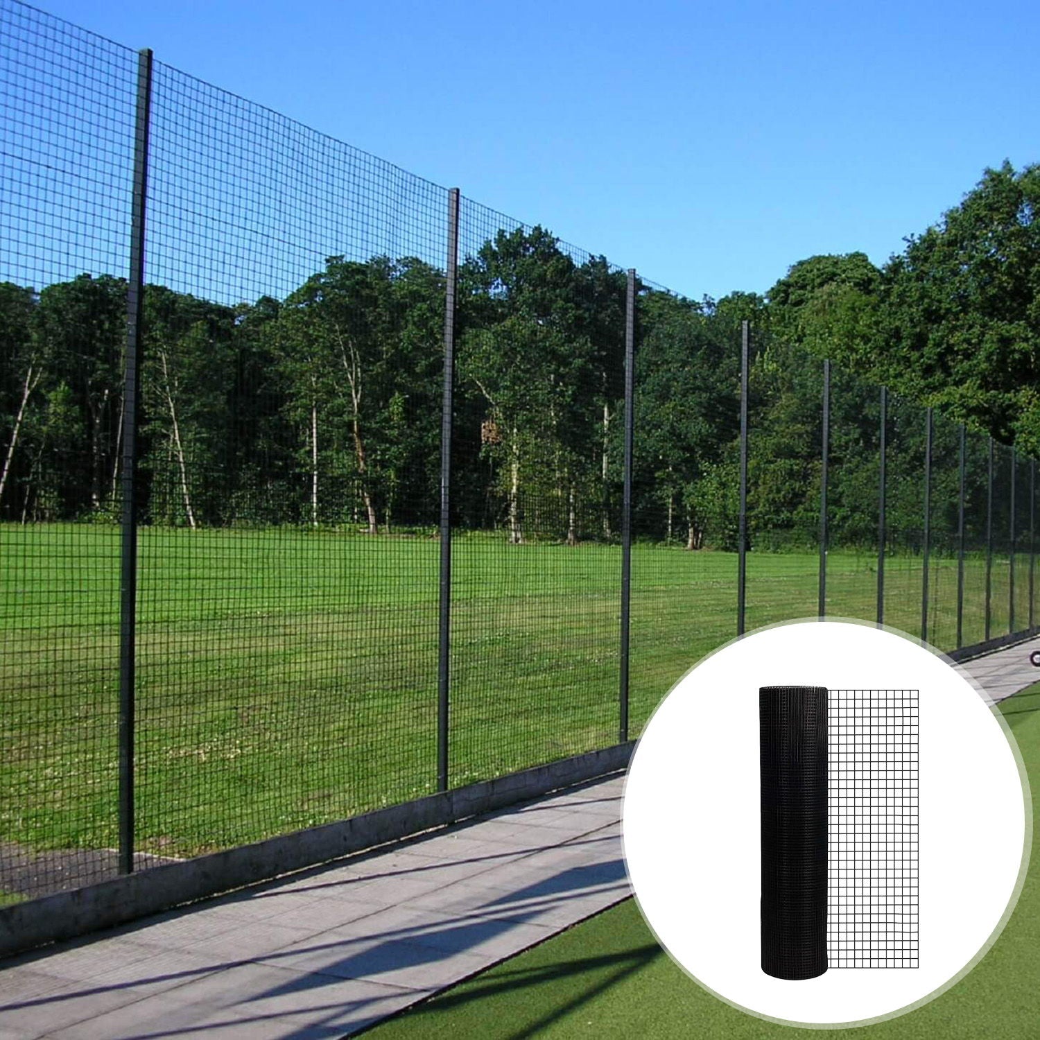 Vinyl Coated Hardware Cloth, Welded Wire Fence For Poultry & Home Improvement - Black