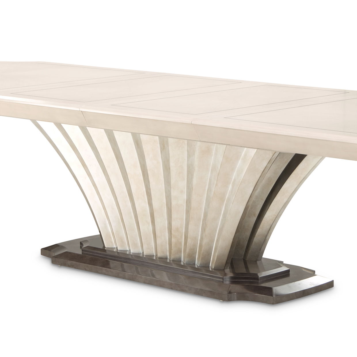 Fantosini - Pedestal Dining Table - Silver Mist - Best Buy Furniture