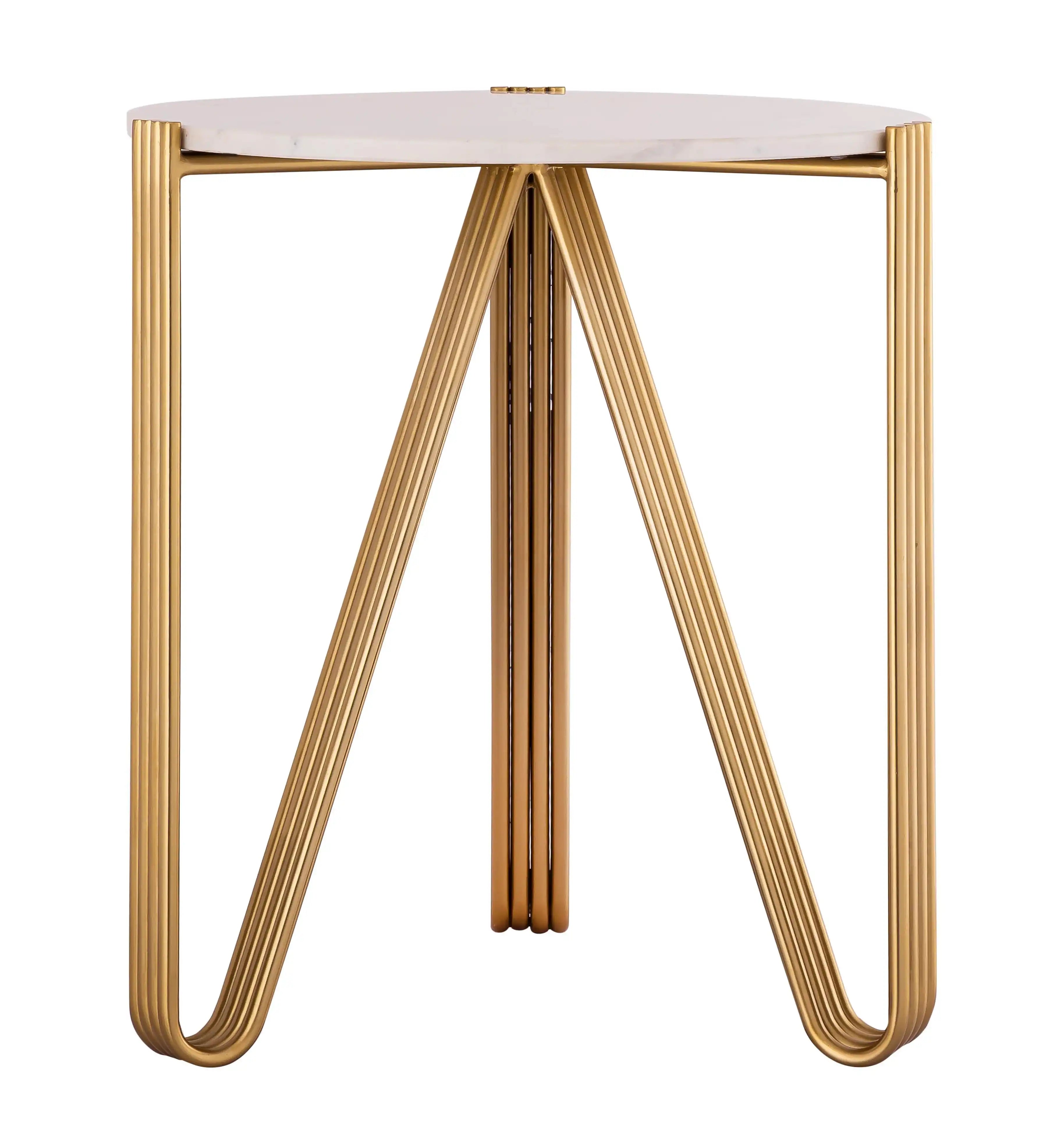 Aya - Marble Side Table - White