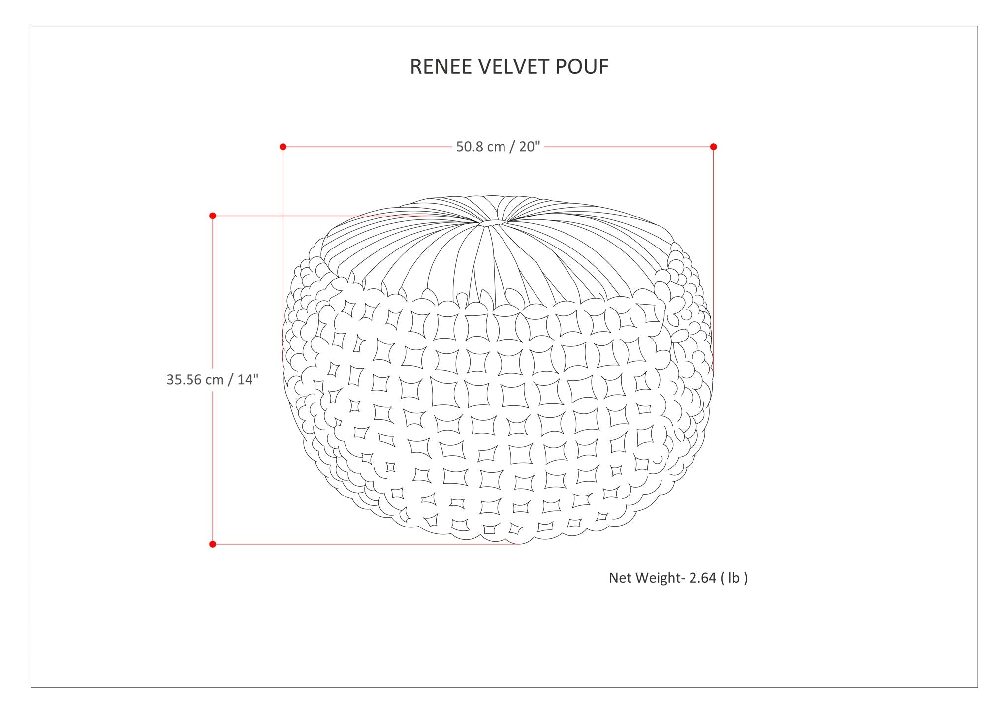 Renee - Handcrafted Round Pouf