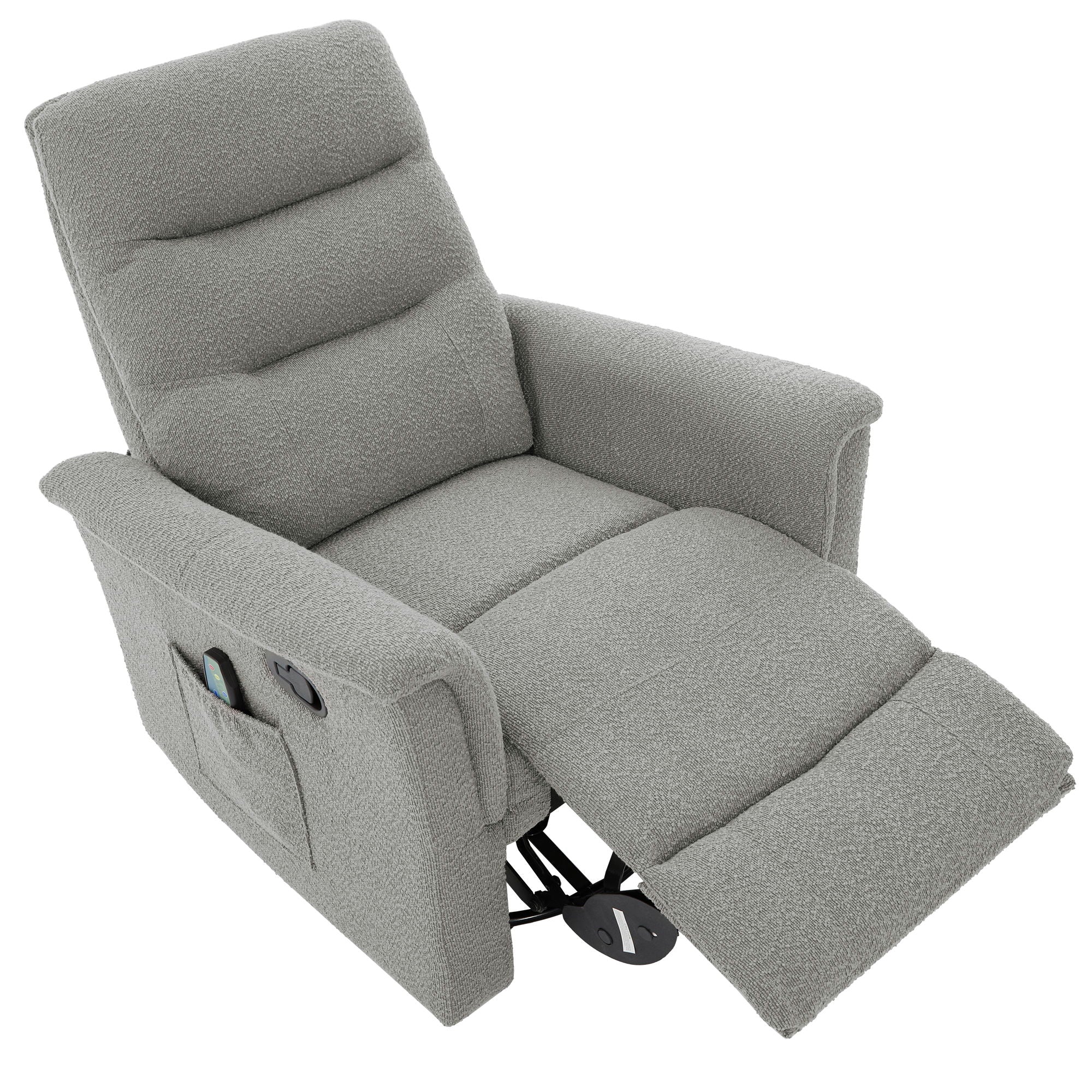 Manual Recliner Chair With 8 Point Massage And Swivel Function