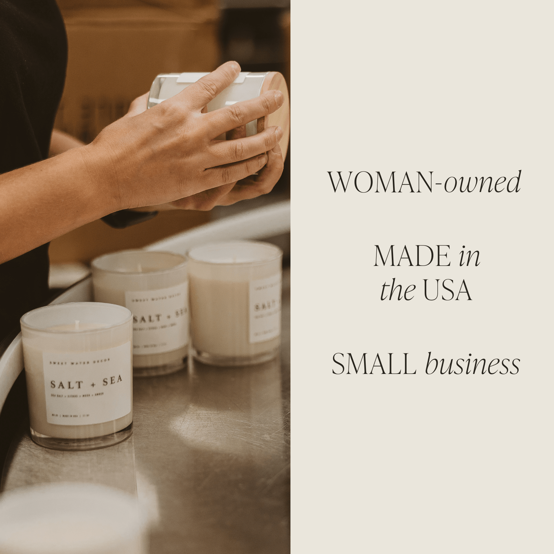 Sandalwood Rose Soy Candle - White Jar - 11 oz