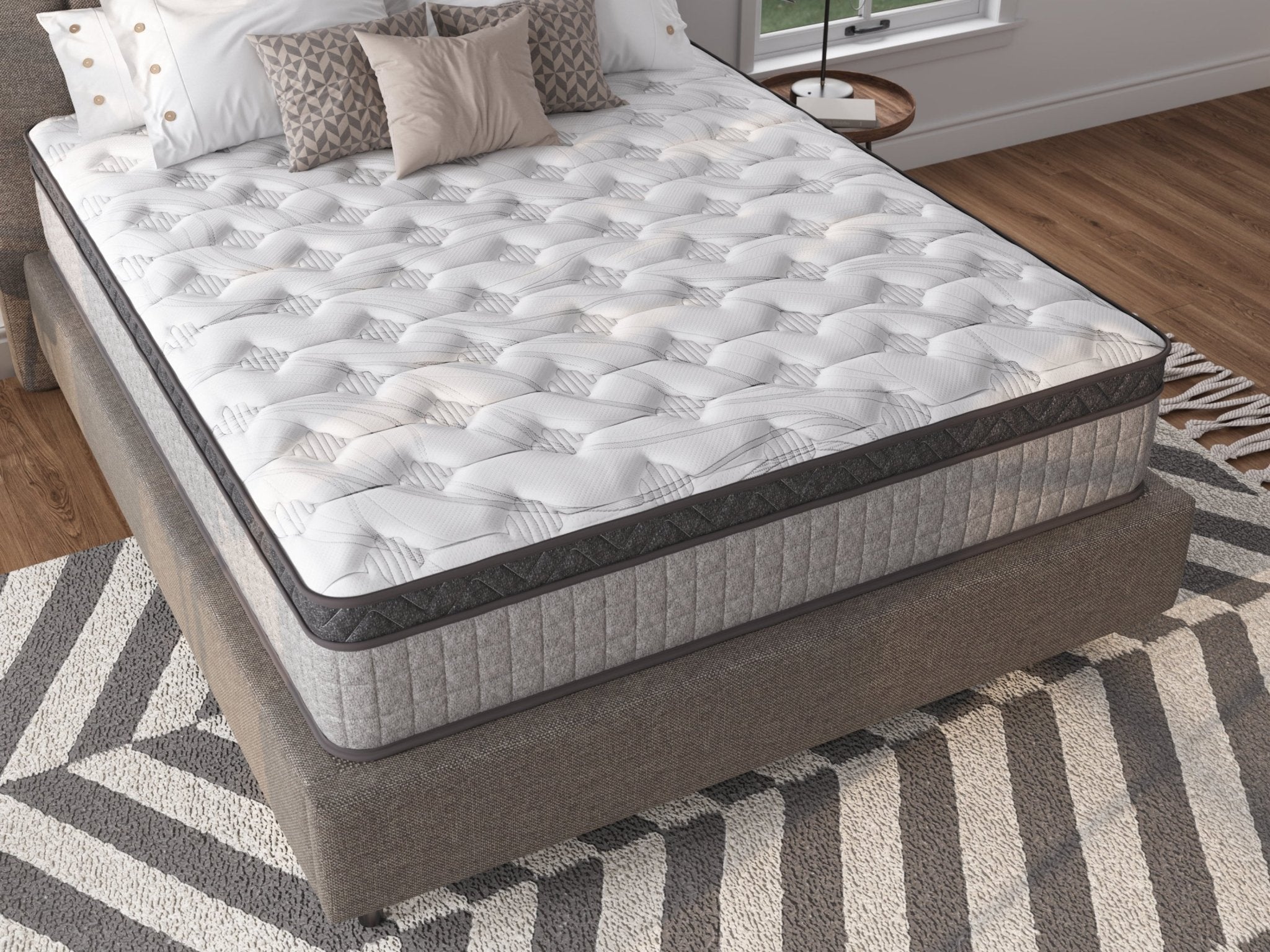 12" innerspring hybrid and cooling gel memory foam mattress, medium to firm support - Tuesday Morning - Mattresses