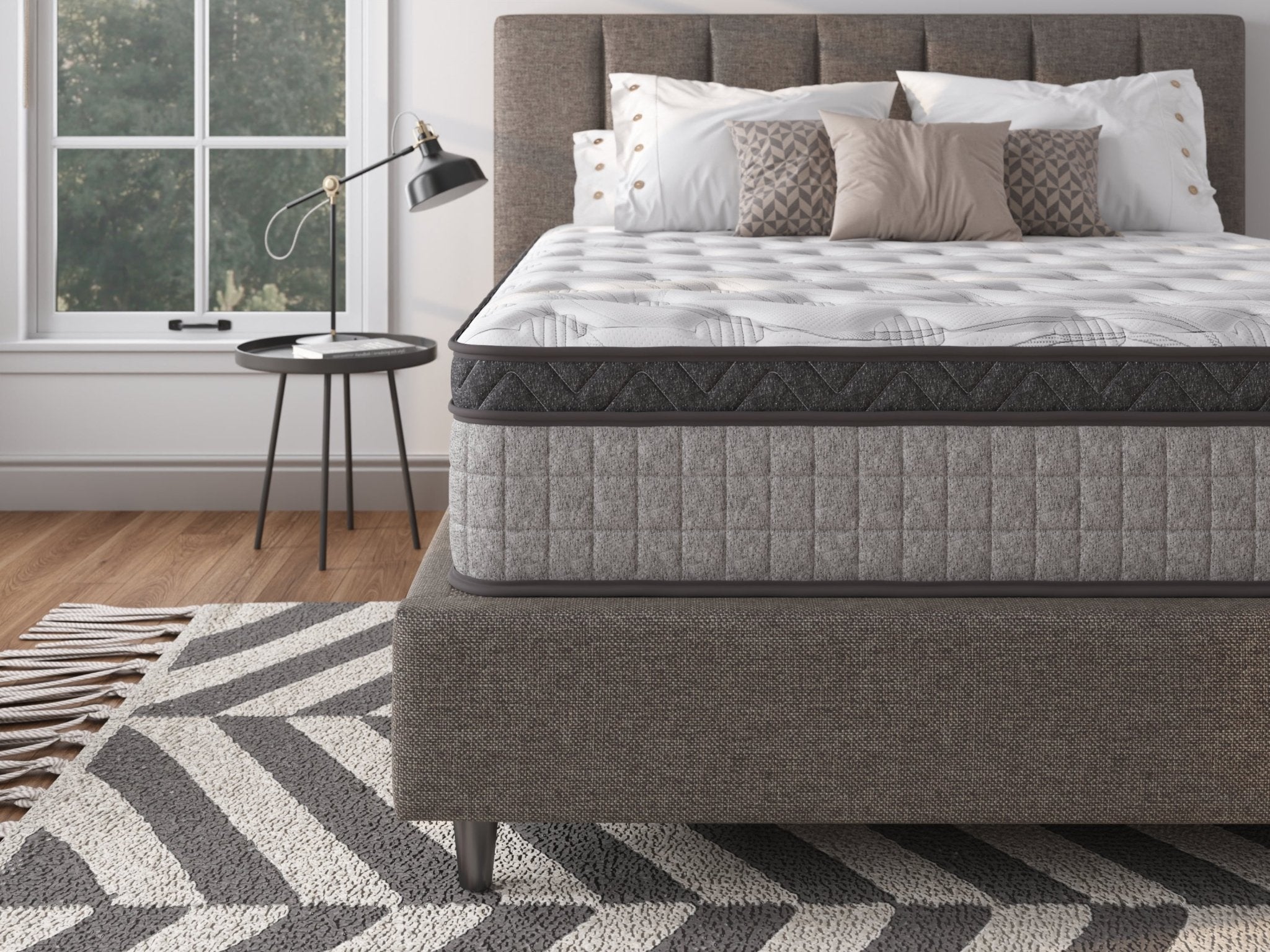 12" innerspring hybrid and cooling gel memory foam mattress, medium to firm support - Tuesday Morning - Mattresses