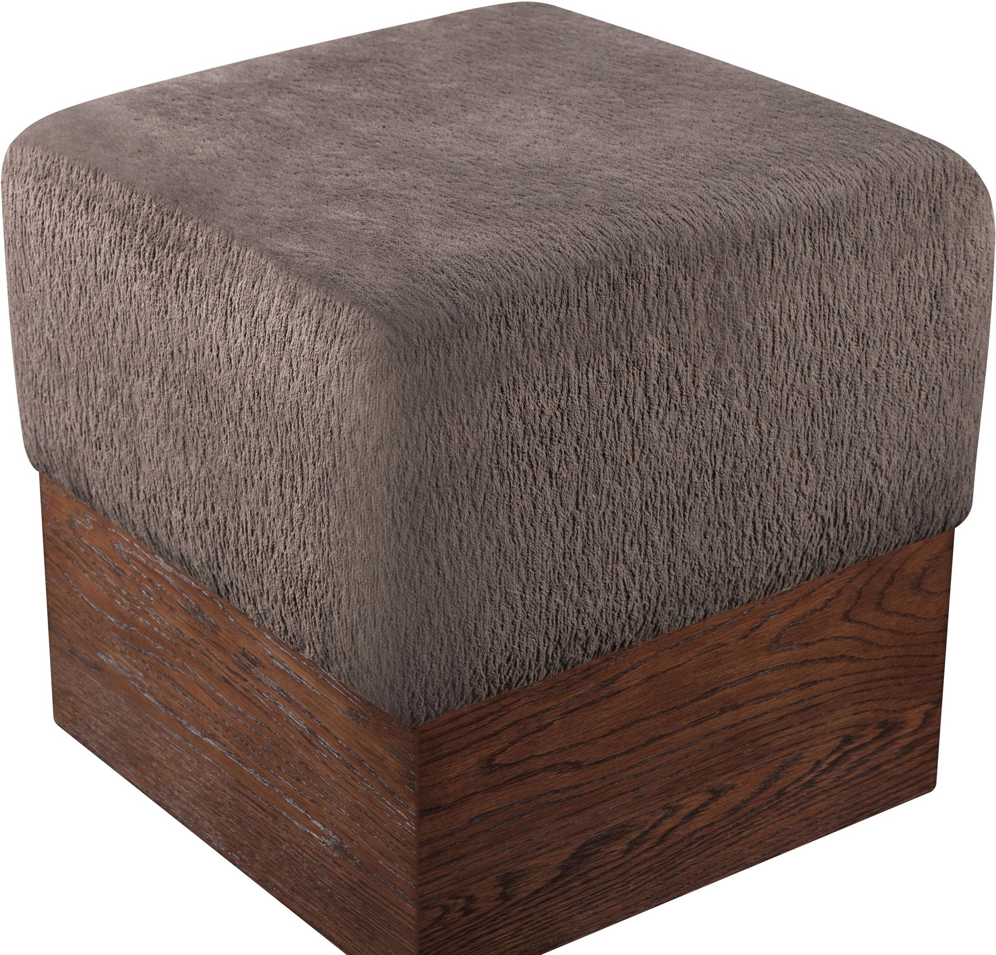 Havre - Ottoman / Stool With Brown Base