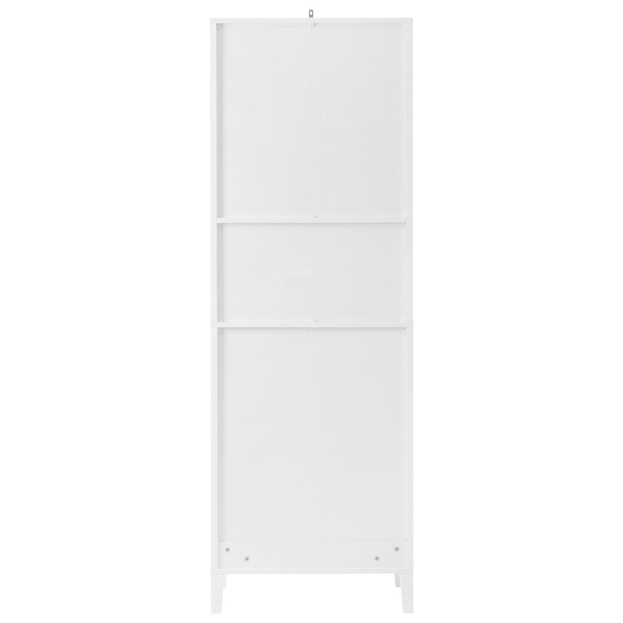 Tall Bathroom Cabinet With Drawer And Adjustable Shelves - White