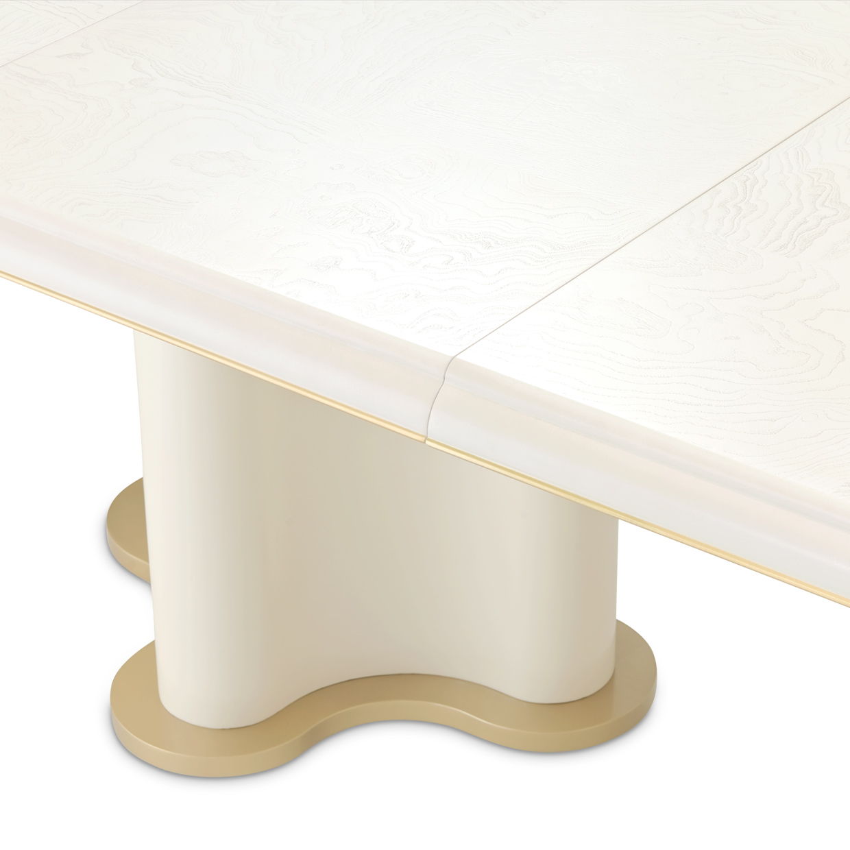 La Terrazza - Double Pedestal Dining Table - Creamy Pearl - Best Buy Furniture