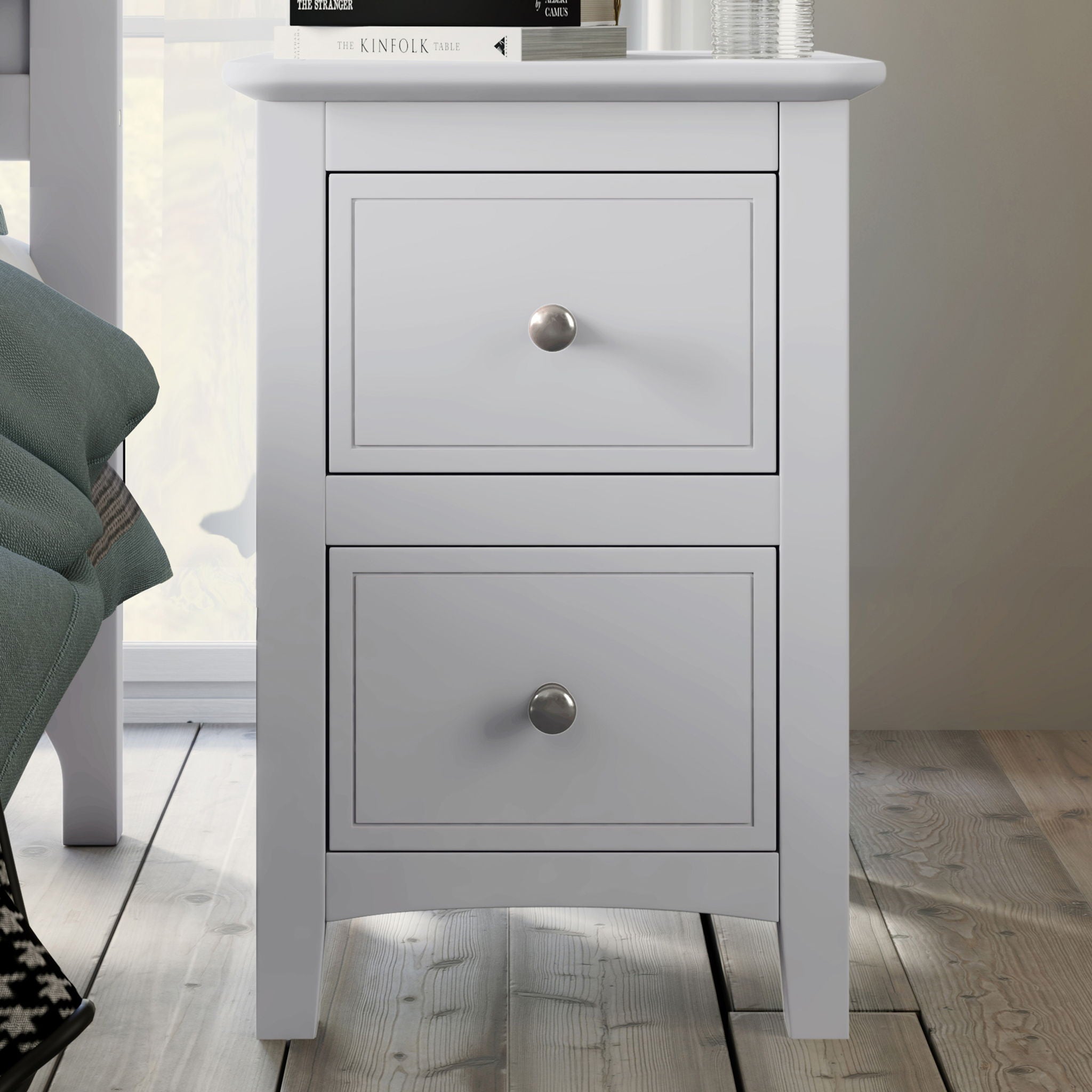 Modern Nightstand, Bed Side Table With 2 Drawers For Bedroom