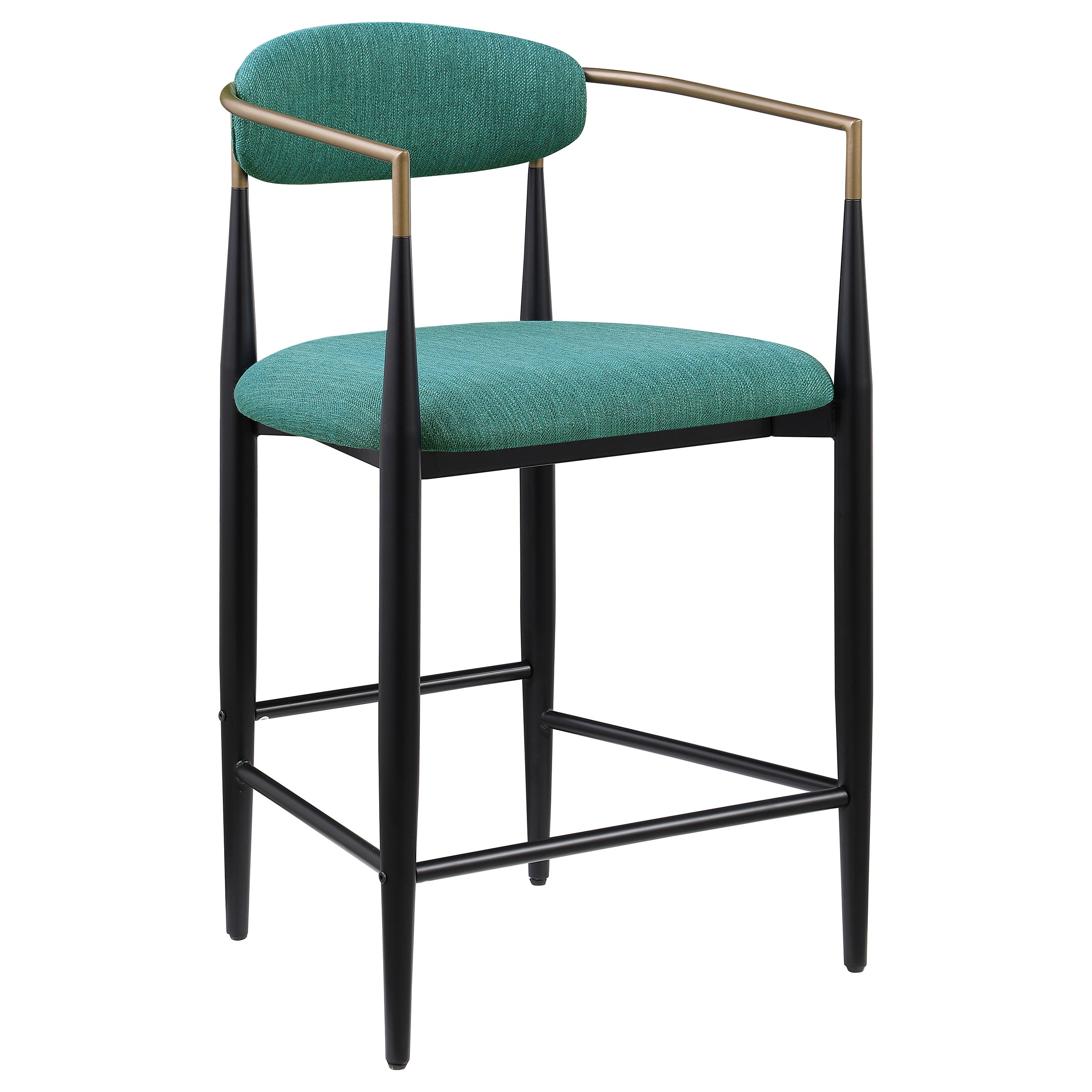 Tina Fabric Upholstered Counter Chair Green (Set of 2)-