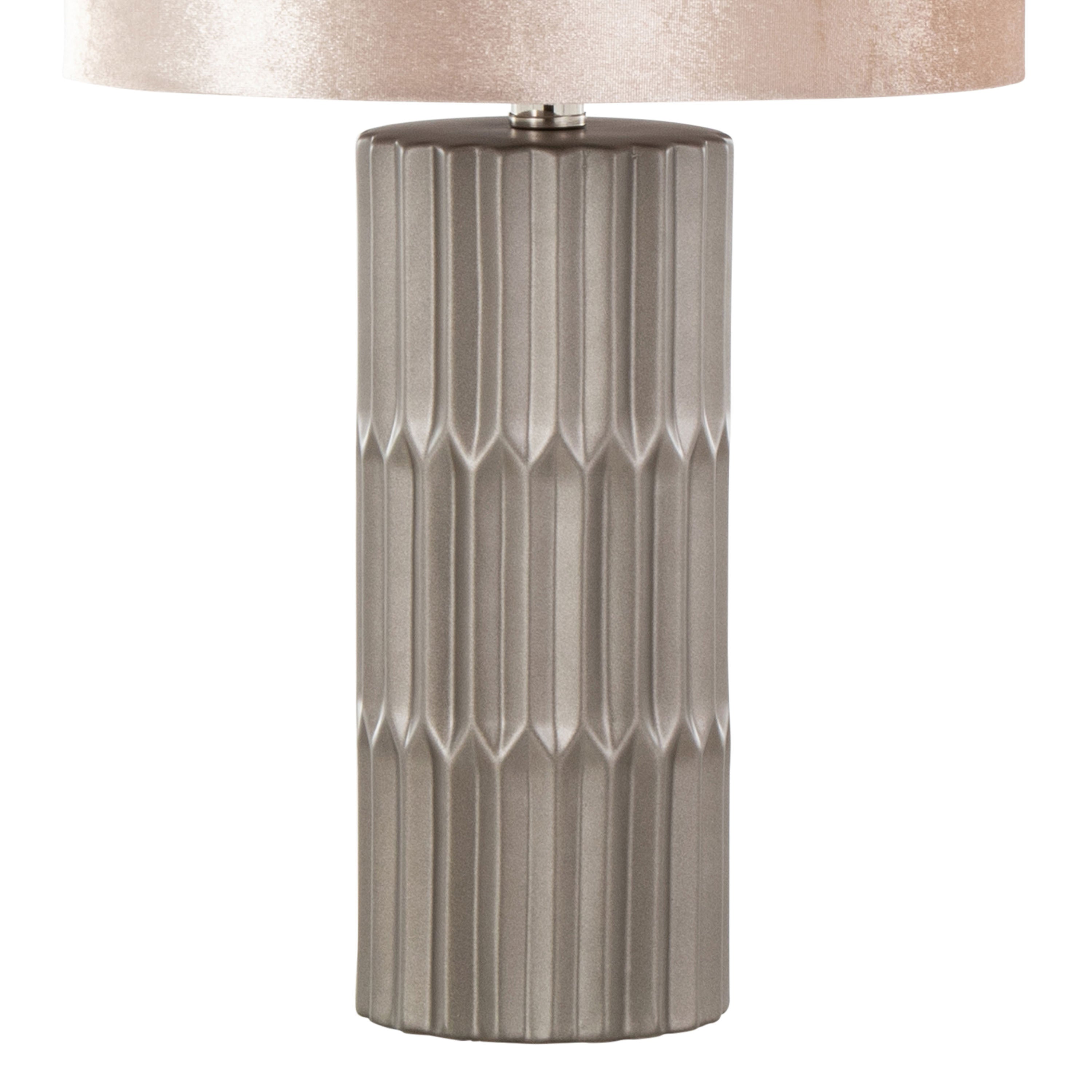 Tania 22" Contemporary Ceramic Table Lamp with Champagne Shade