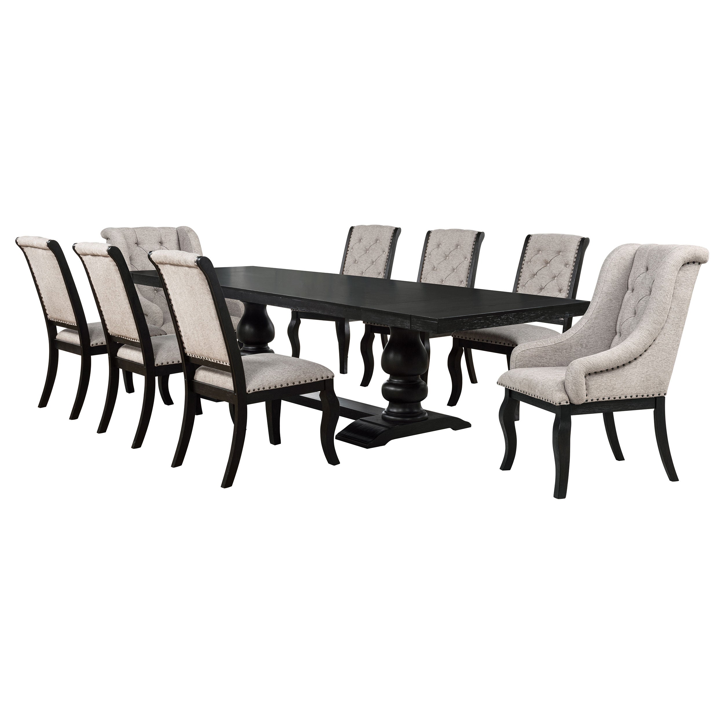 Phelps 7-piece Rectangular Dining Table Set Distressed Noir-Coaster