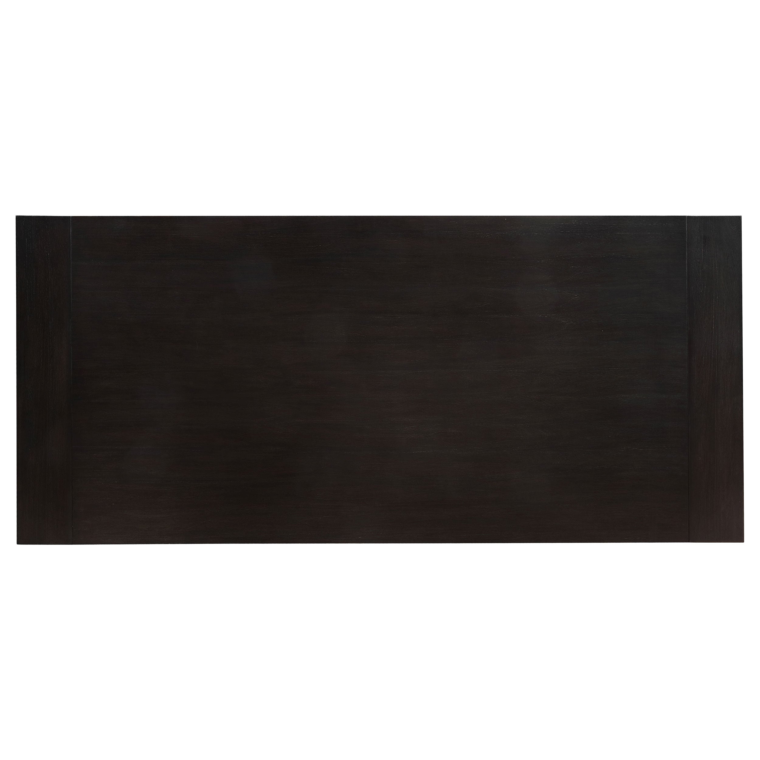 Phelps 123-inch Extension Leaf Dining Table Distressed Noir-CoasterEssence