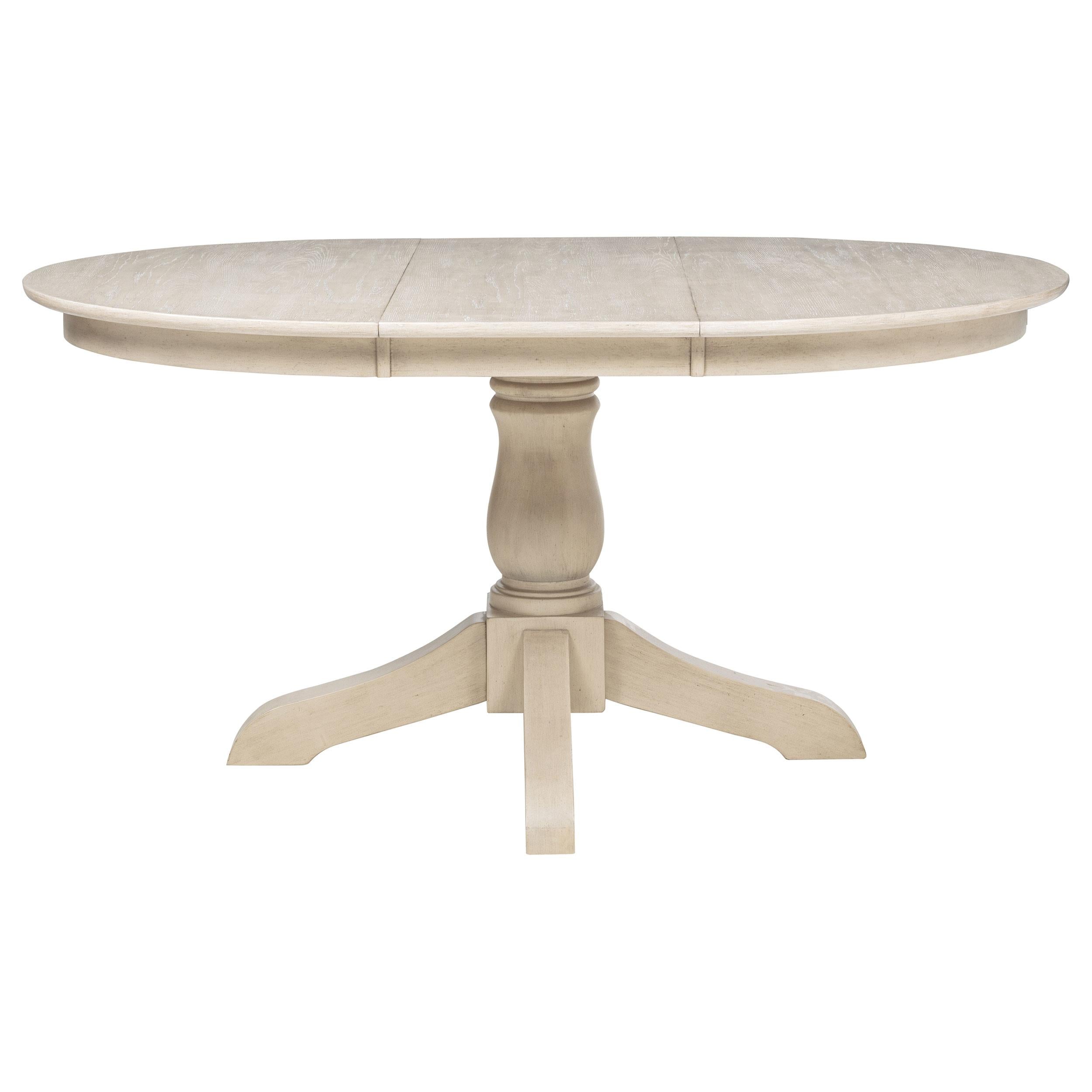 Orrison Oval 62-inch Wood Extension Leaf Dining Table Linen-
