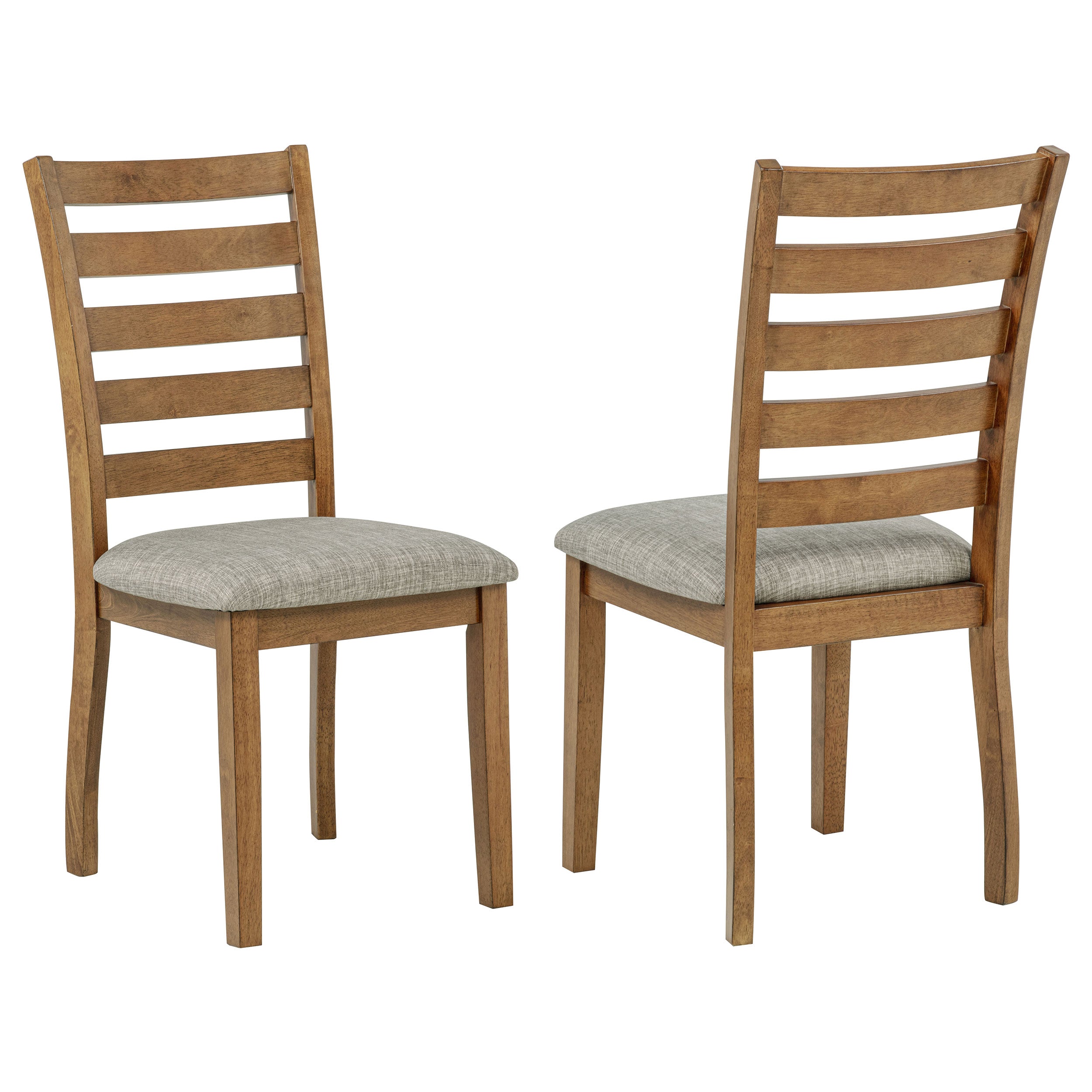 Atwood Wood Dining Side Chair Upholstered Seat Warm Brown-