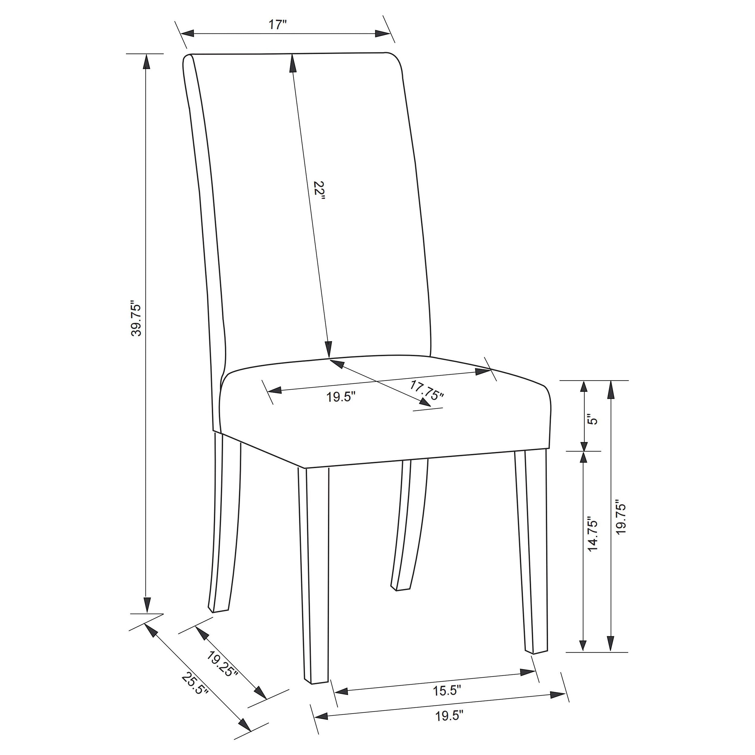 Herran Upholstered Dining Side Chair Beige (Set of 2)-