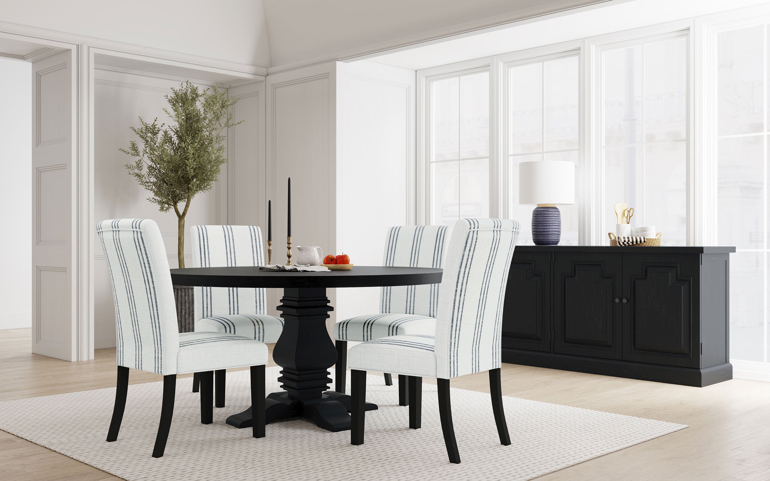 Herran Upholstered Dining Side Chair Beige (Set of 2)-