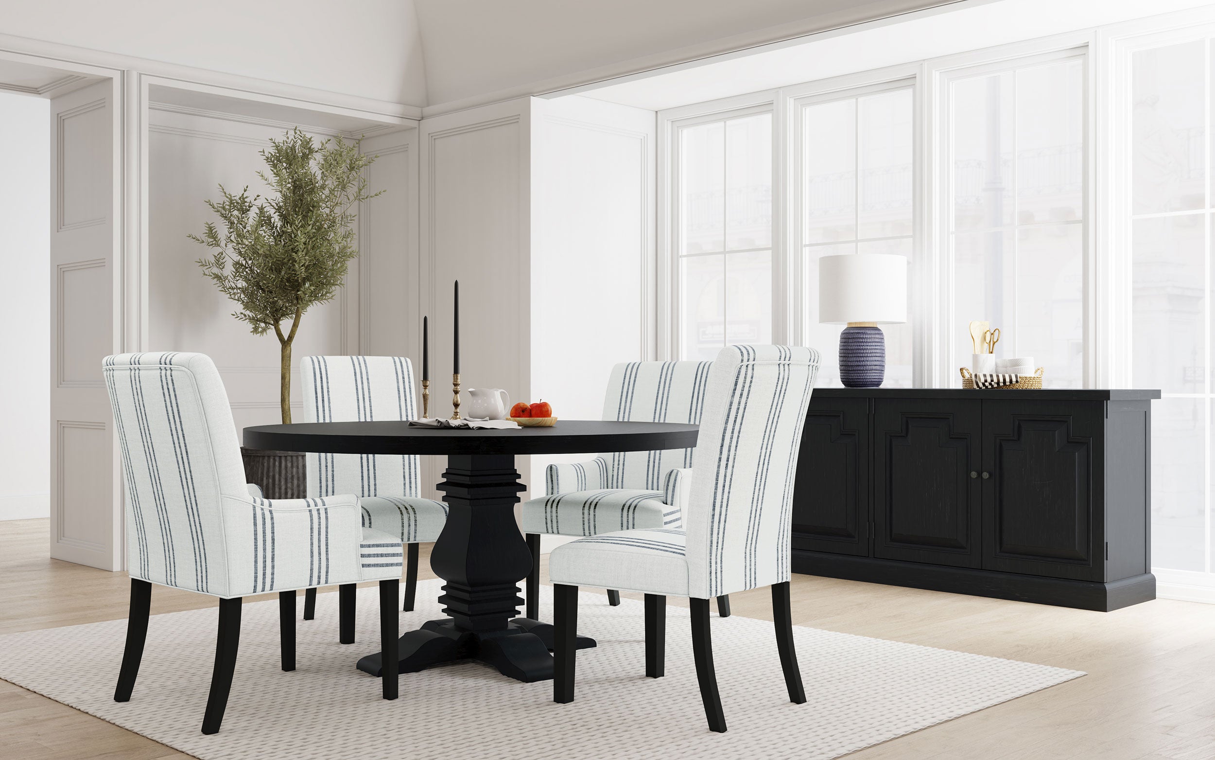 Herran Upholstered Dining Side Chair Beige (Set of 2)-
