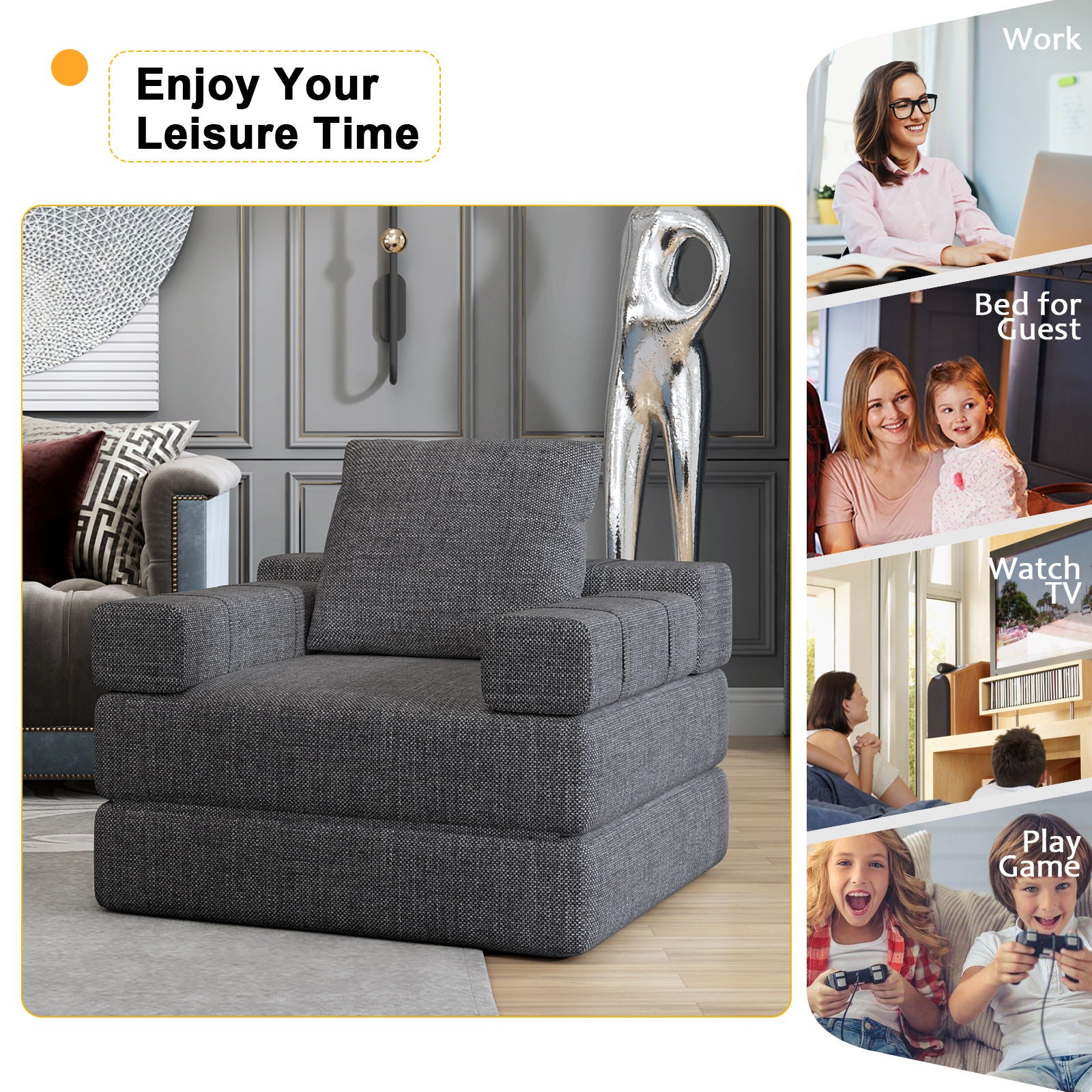 Single Sofa Chair That Converts To A Single Sofa Bed