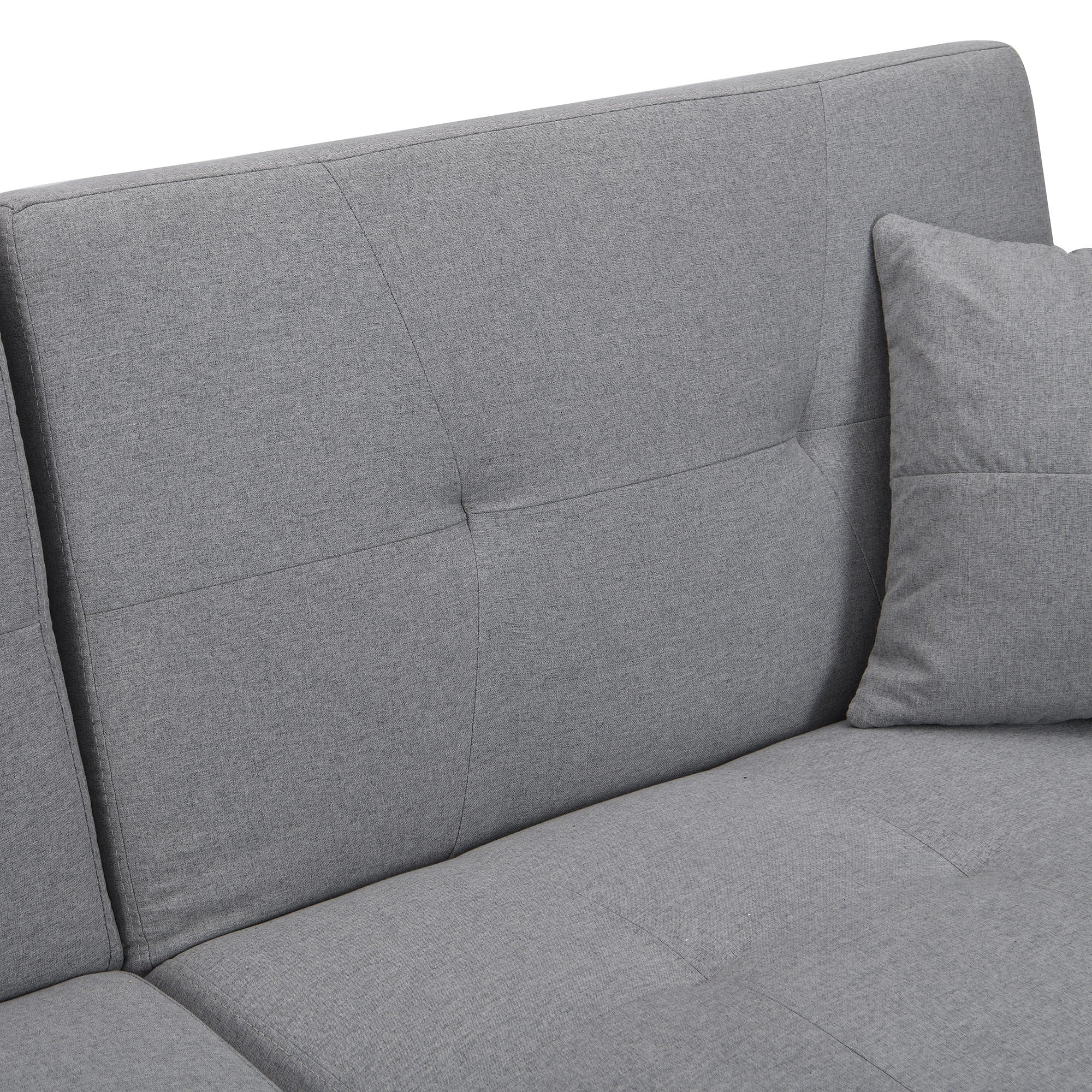Modern Folding Ottoman Sofa Bed With Stereo System - Gray