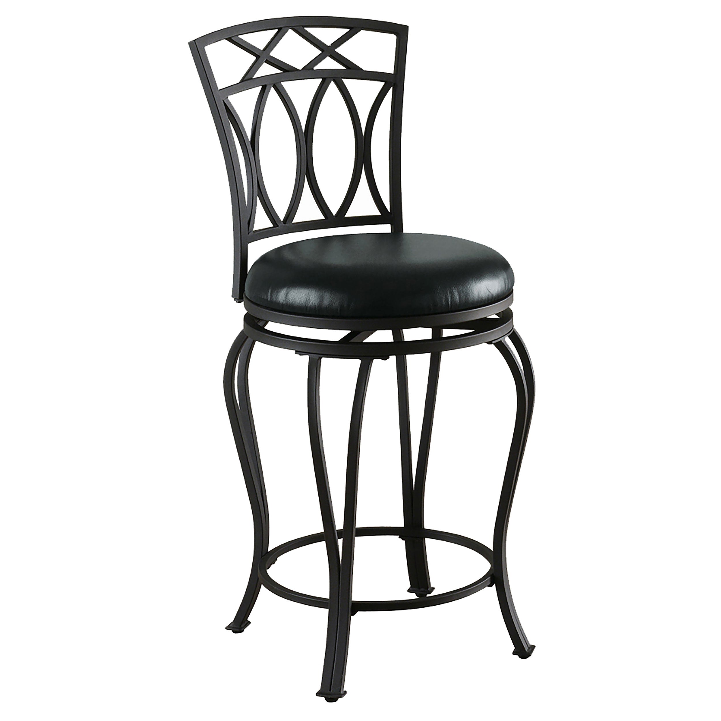 Adamsville Upholstered Swivel Counter Height Stool Black-CoasterEveryday