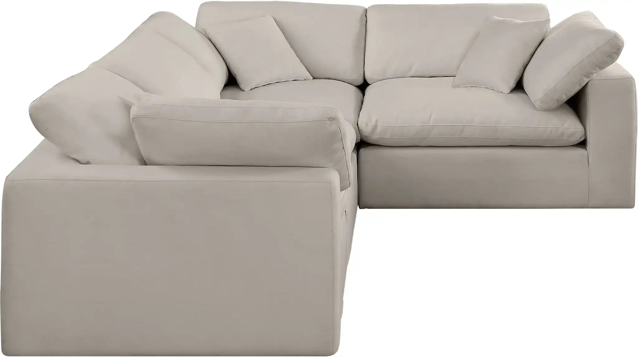 Comfy - 4 Piece Linen Fabric Modular Sectional