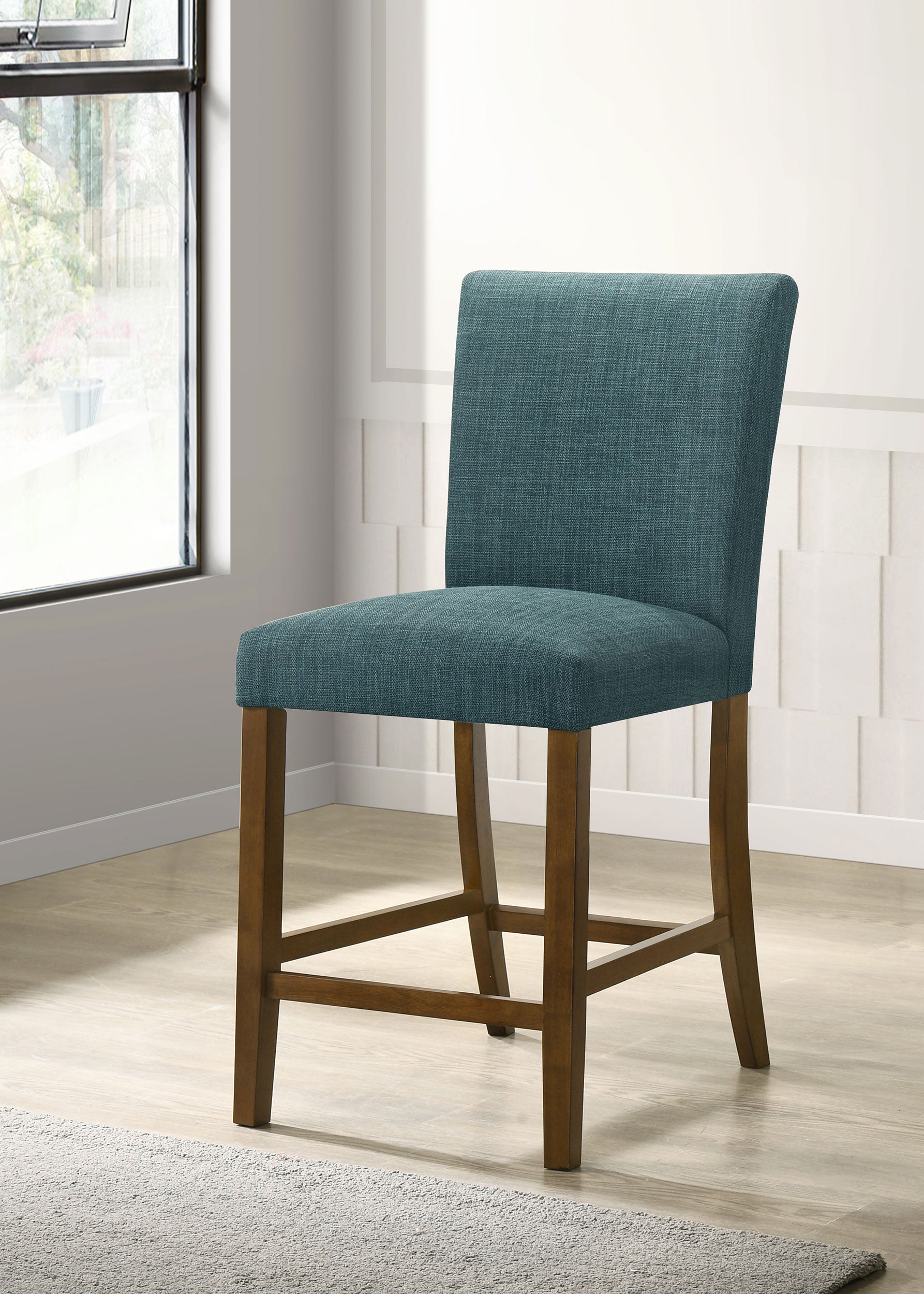 Paxton Upholstered Counter Height Dining Chair Teal Blue (Set of 2)-