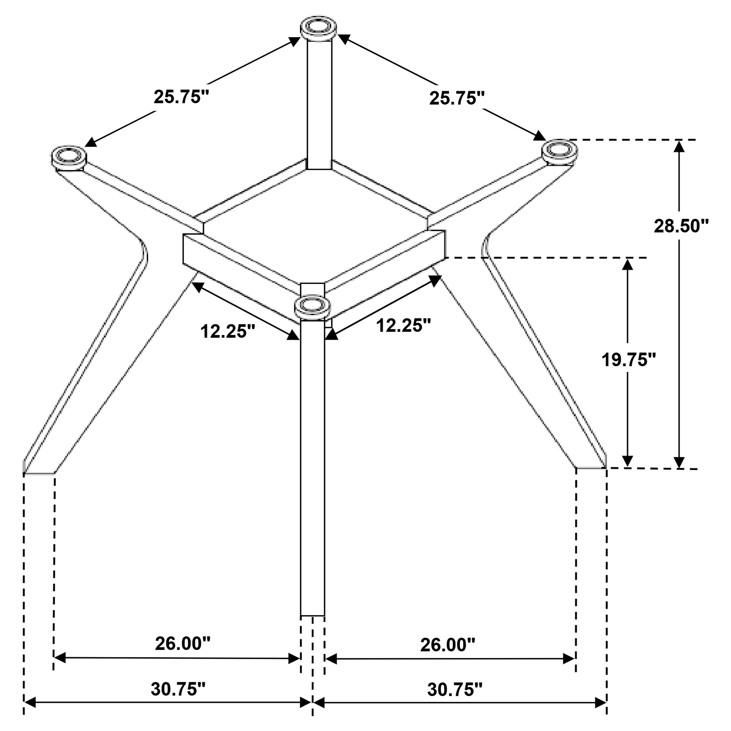 Paxton Square Wood Dining Table Base Brown-CoasterEveryday