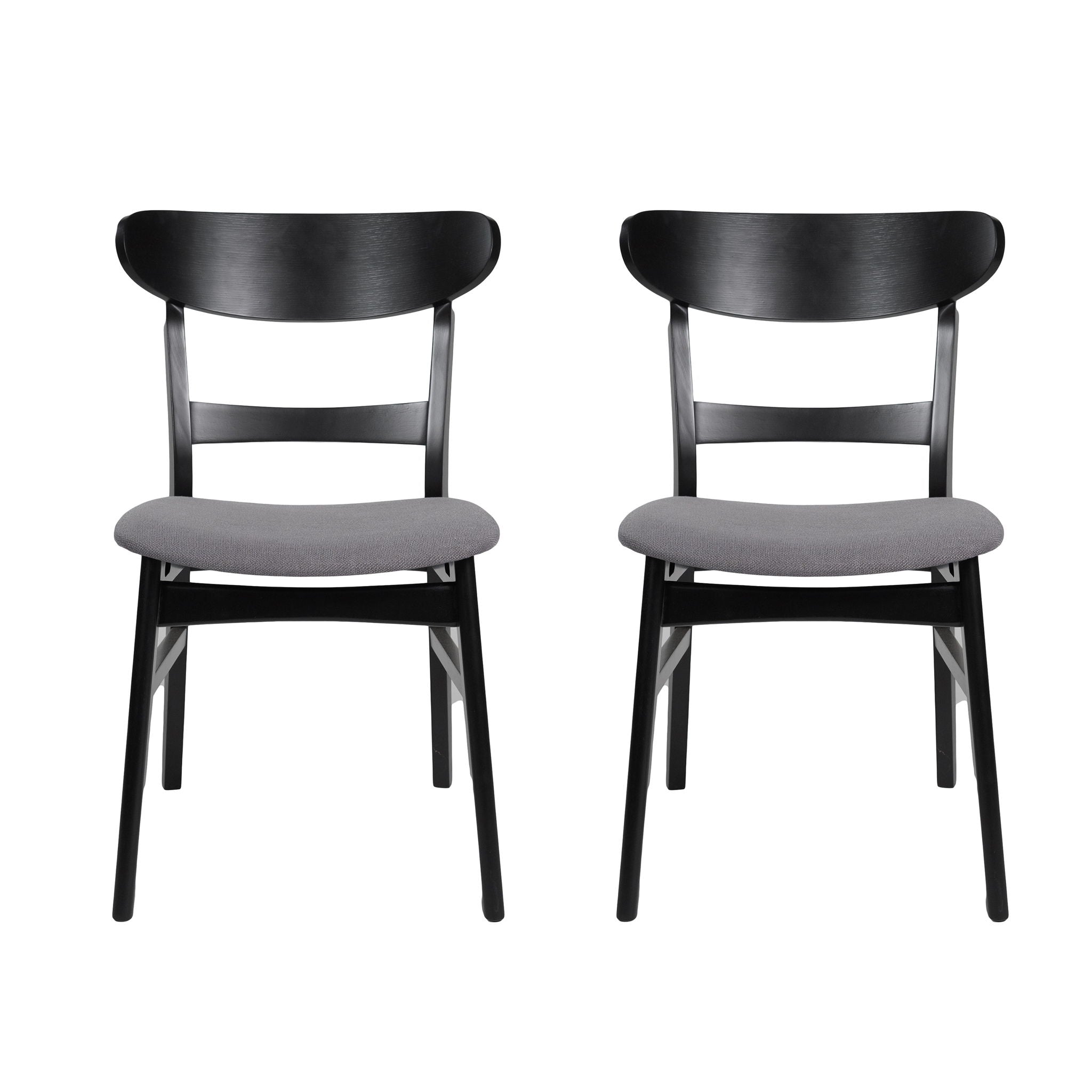 Modern Dining Chair With Upholstered Seat And Wood Frame