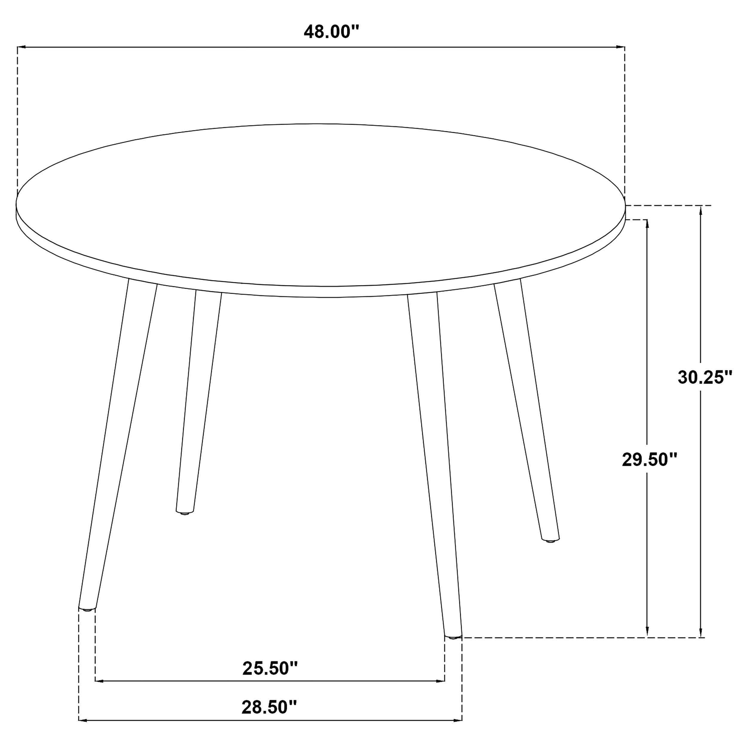 Andrews 48-inch Round Wood Dining Room Table Light Ash-