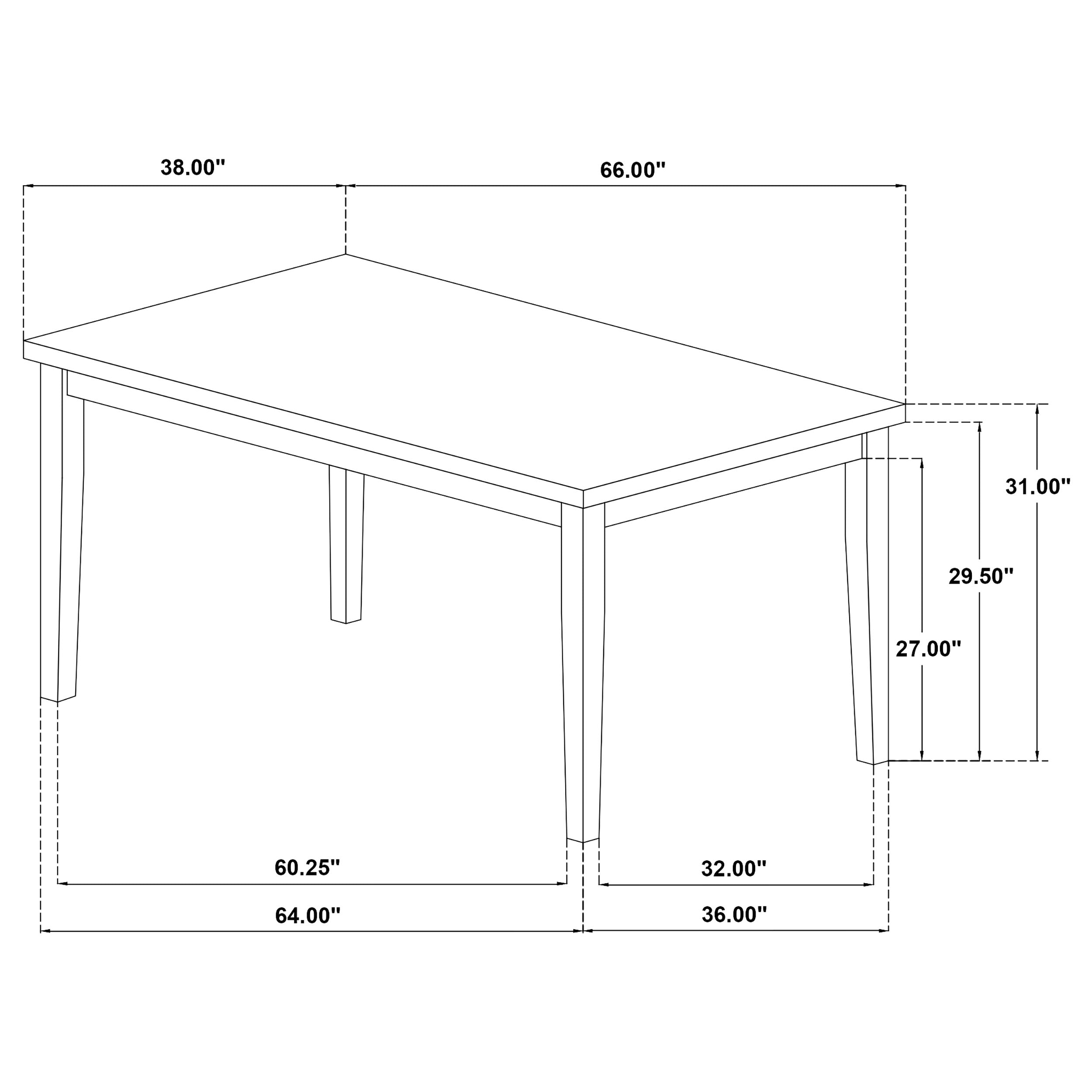 Andrews 7-piece Rectangular Dining Set Light Ash and White-