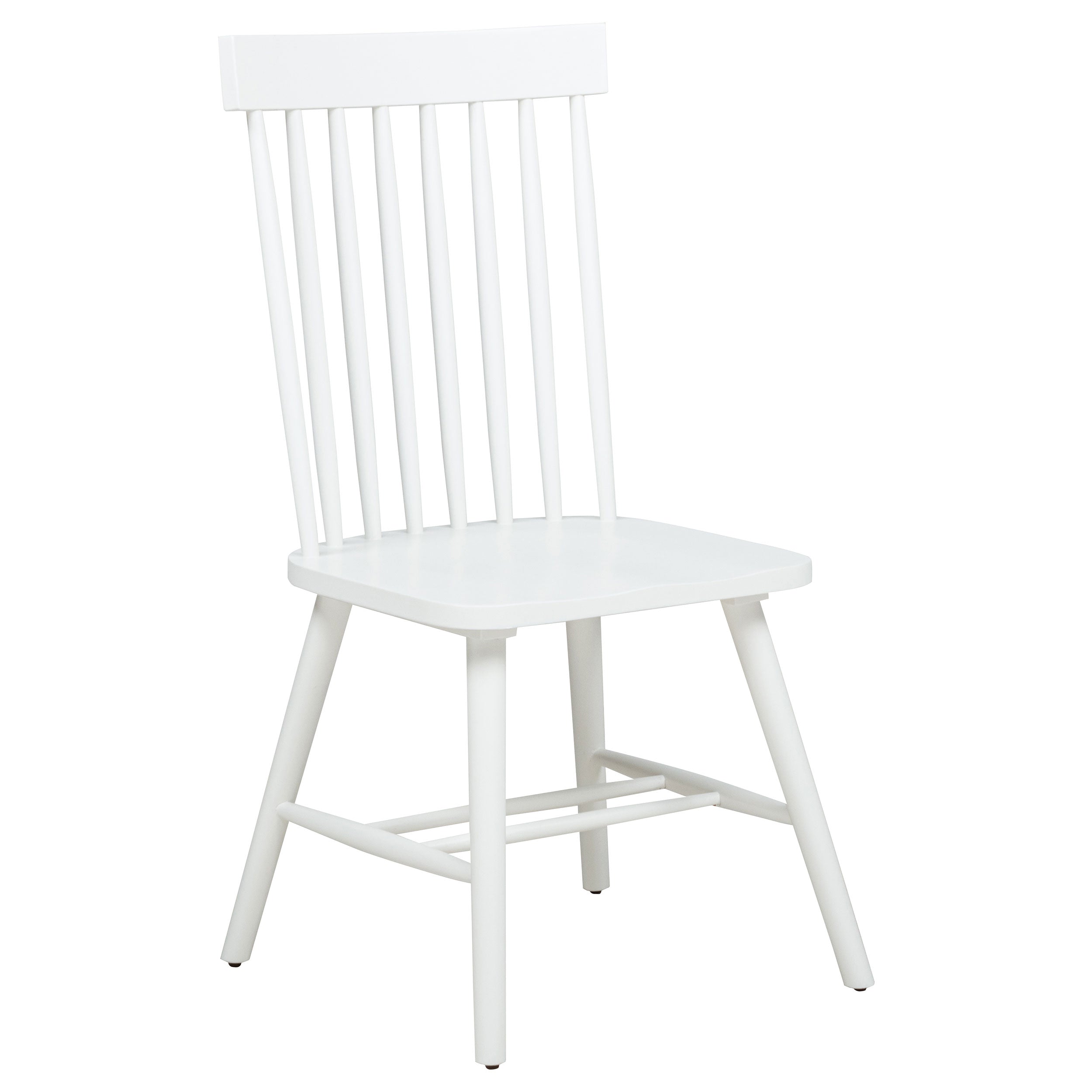 Andrews Windsor Spindle Back Dining Side Chair White (Set of 2)-