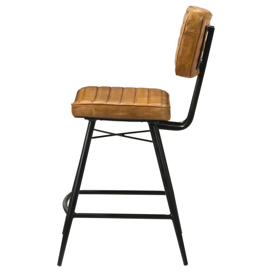 Partridge - Leather Counter Chair (Set of 2) - Best Buy Furniture