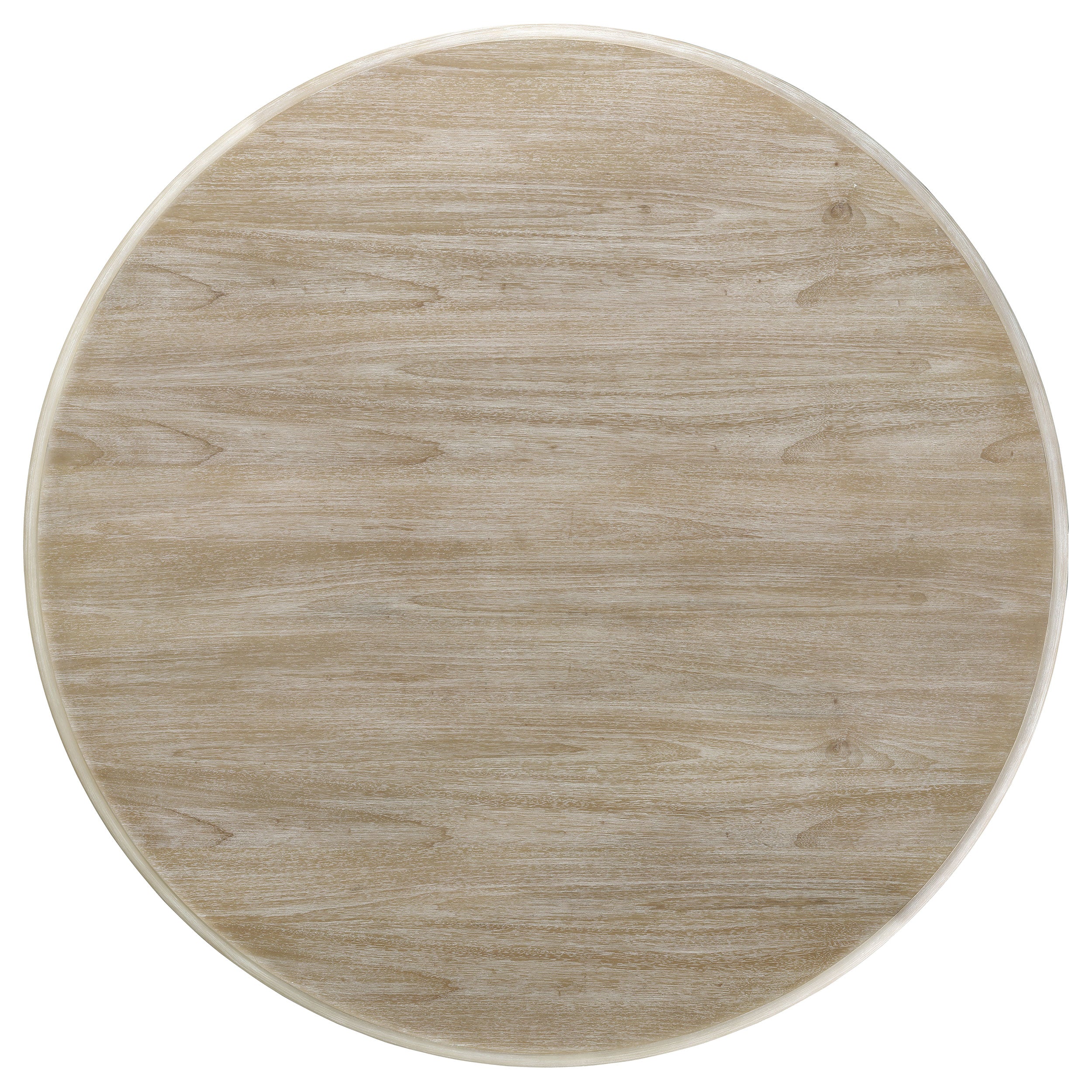 Trofello Round 60-inch Pedestal Dining Table White Washed-