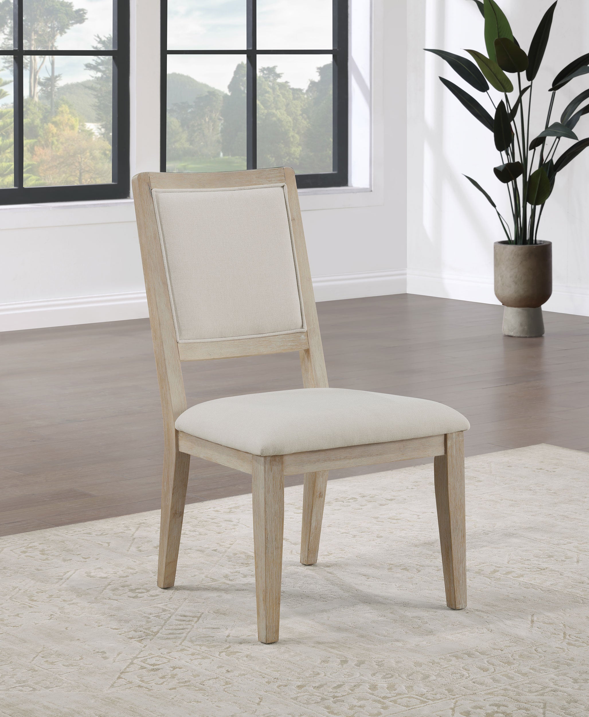 Trofello Cushioned Dining Side Chair White Washed (Set of 2)-