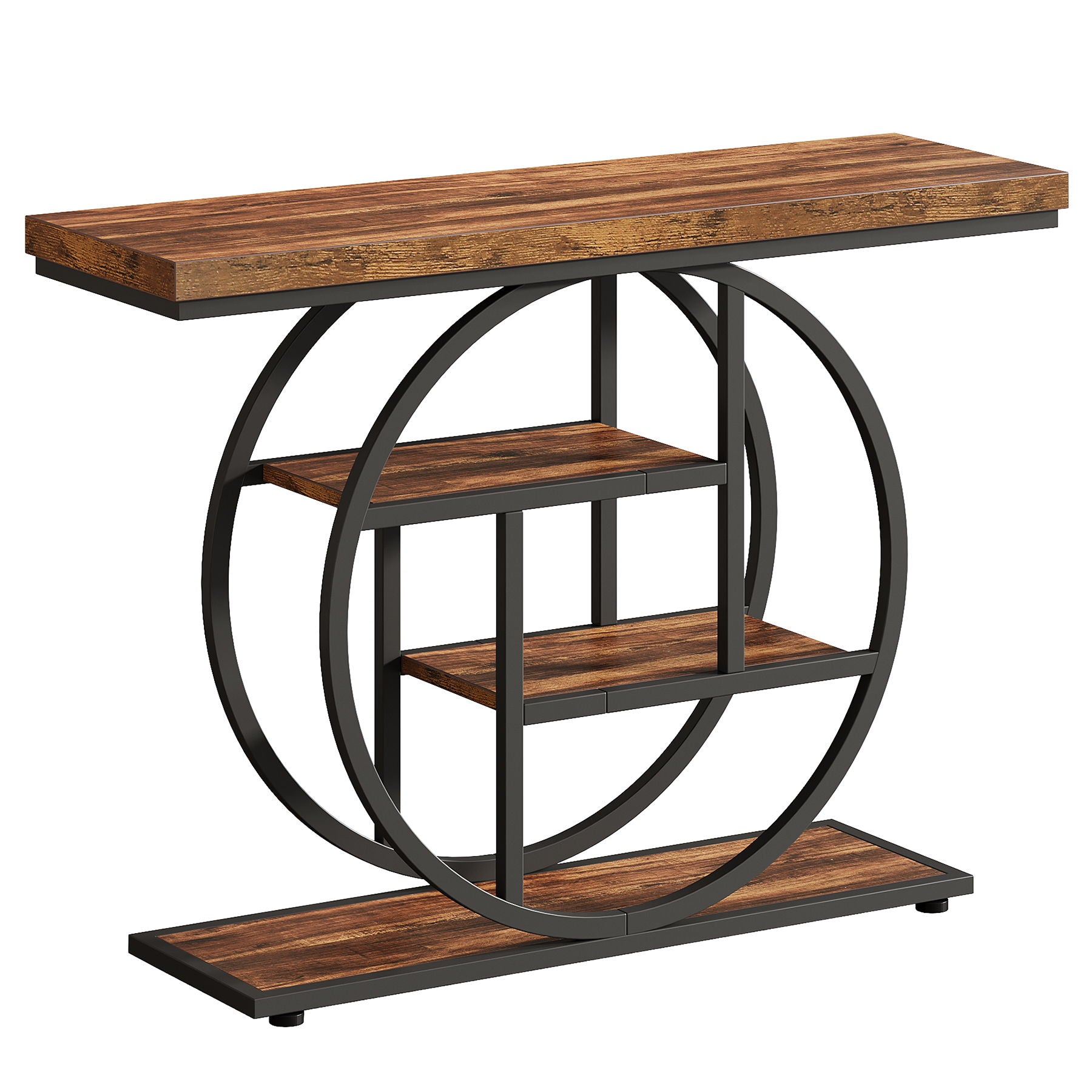 Console Table With 4 Tier Design For Living Hallway