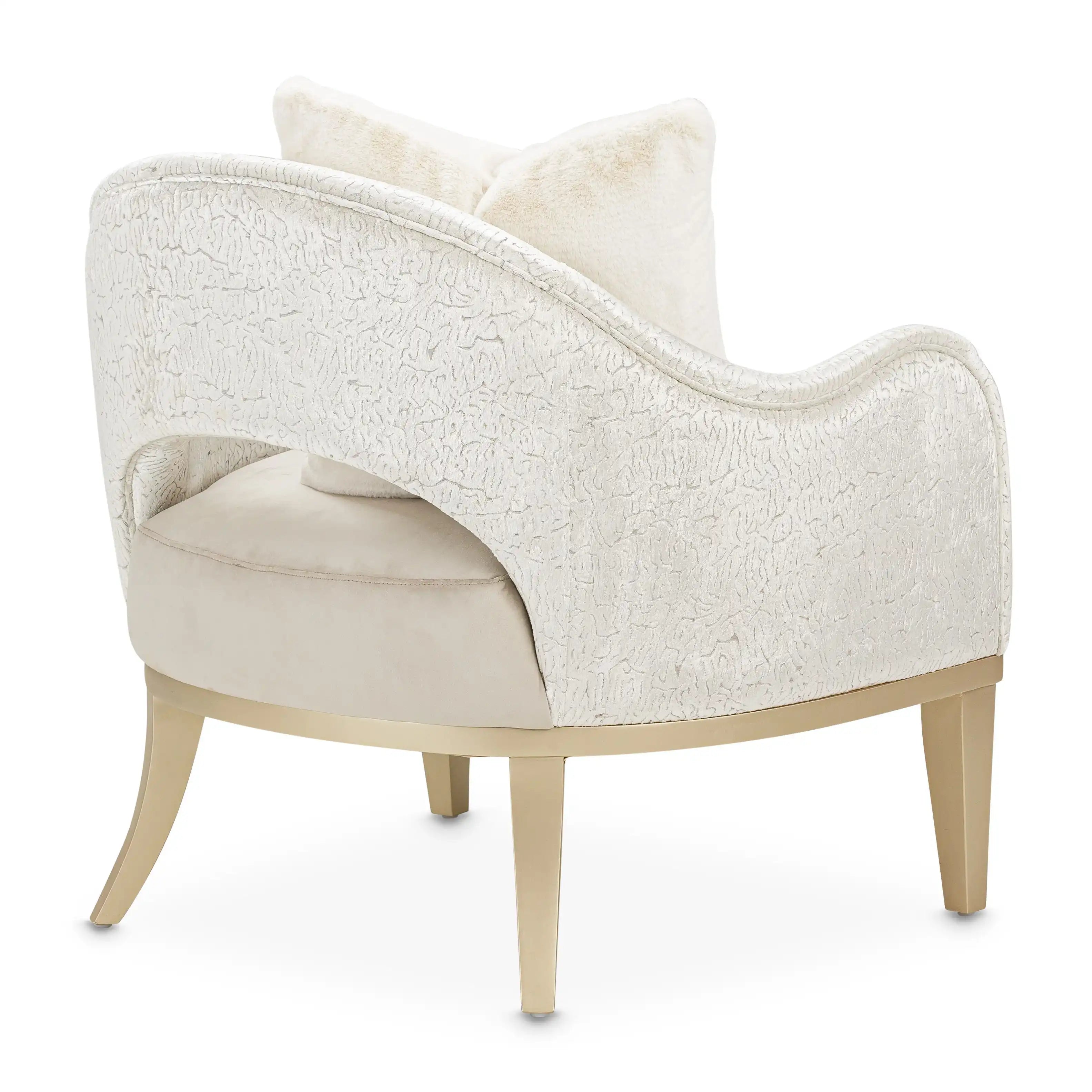 Yvette - Accent Chair - Porcini  / Medium Champagne