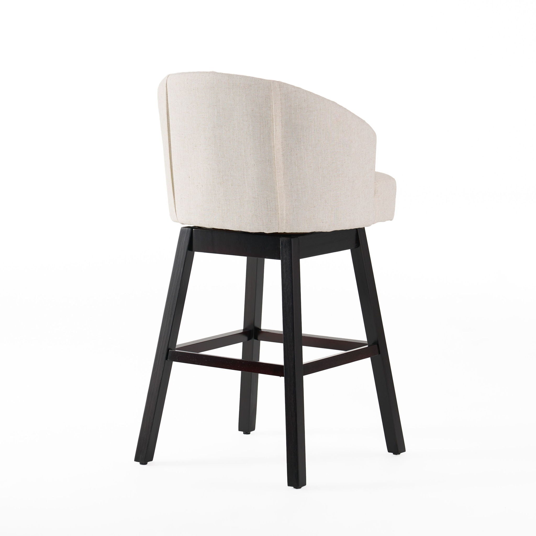 Mellifluous - 360 Degree Swivel Bar Stool With Stunning Nailhead Trim, (Set of 2)