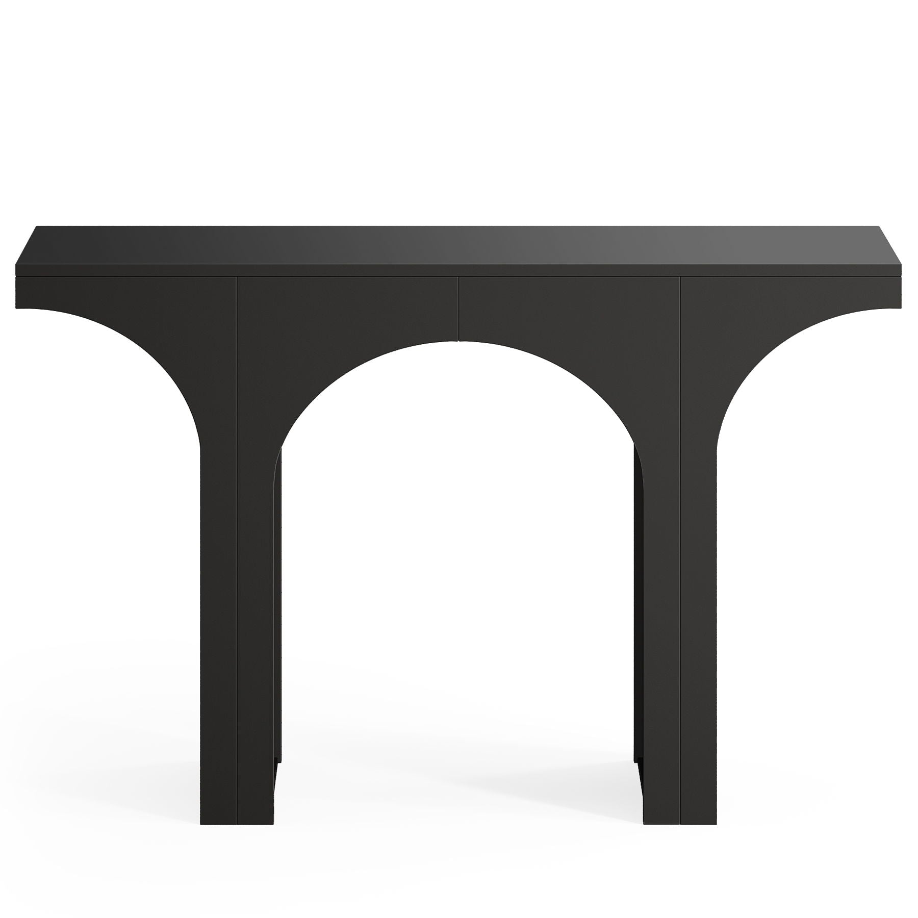 Console Table With Arched Base For Entryway - Black