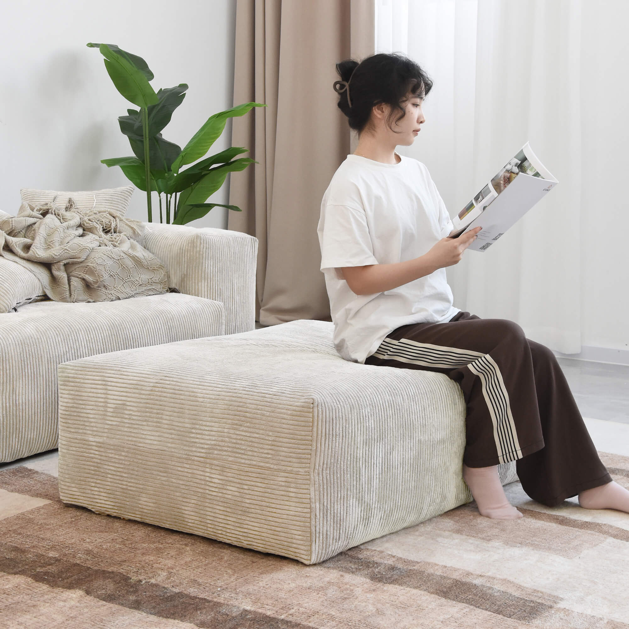 ModLuxe Modern Modular Sectional – 142” Wide Contemporary Sofa