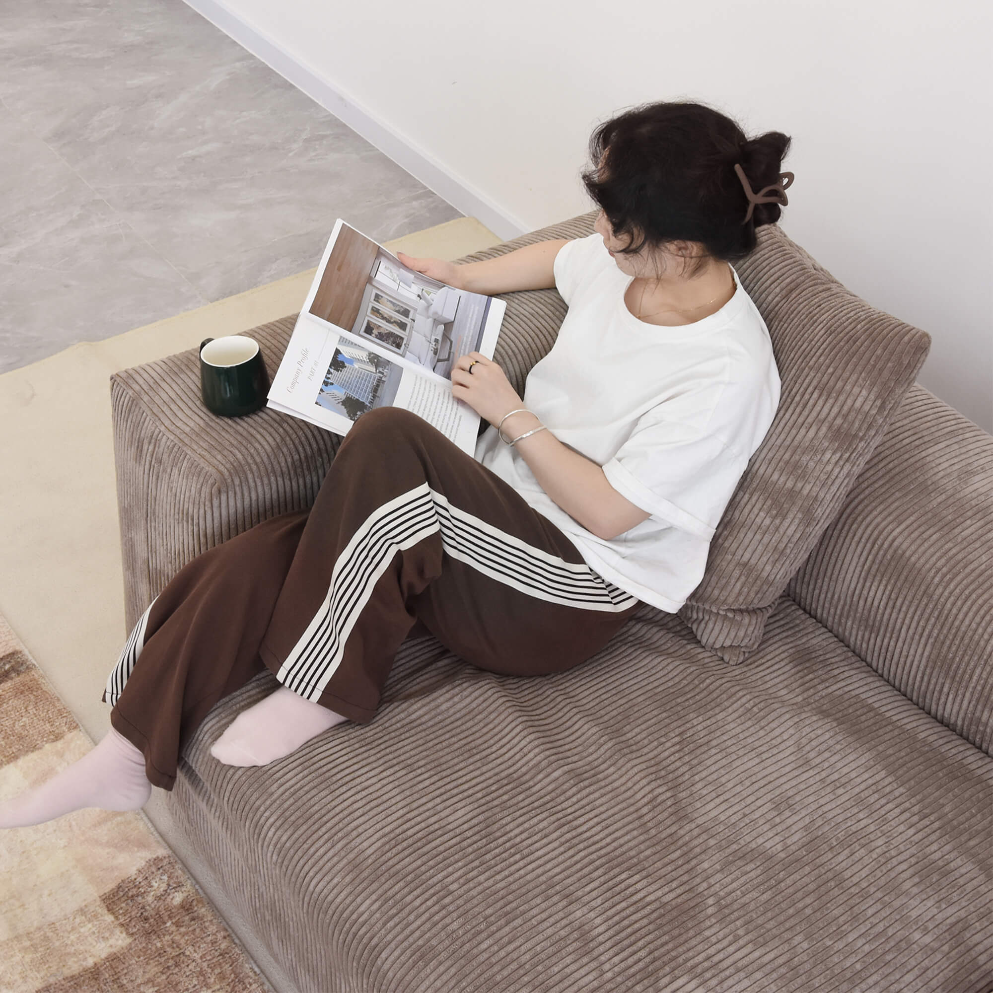 ModLuxe Modern Modular Sectional – 142” Wide Contemporary Sofa