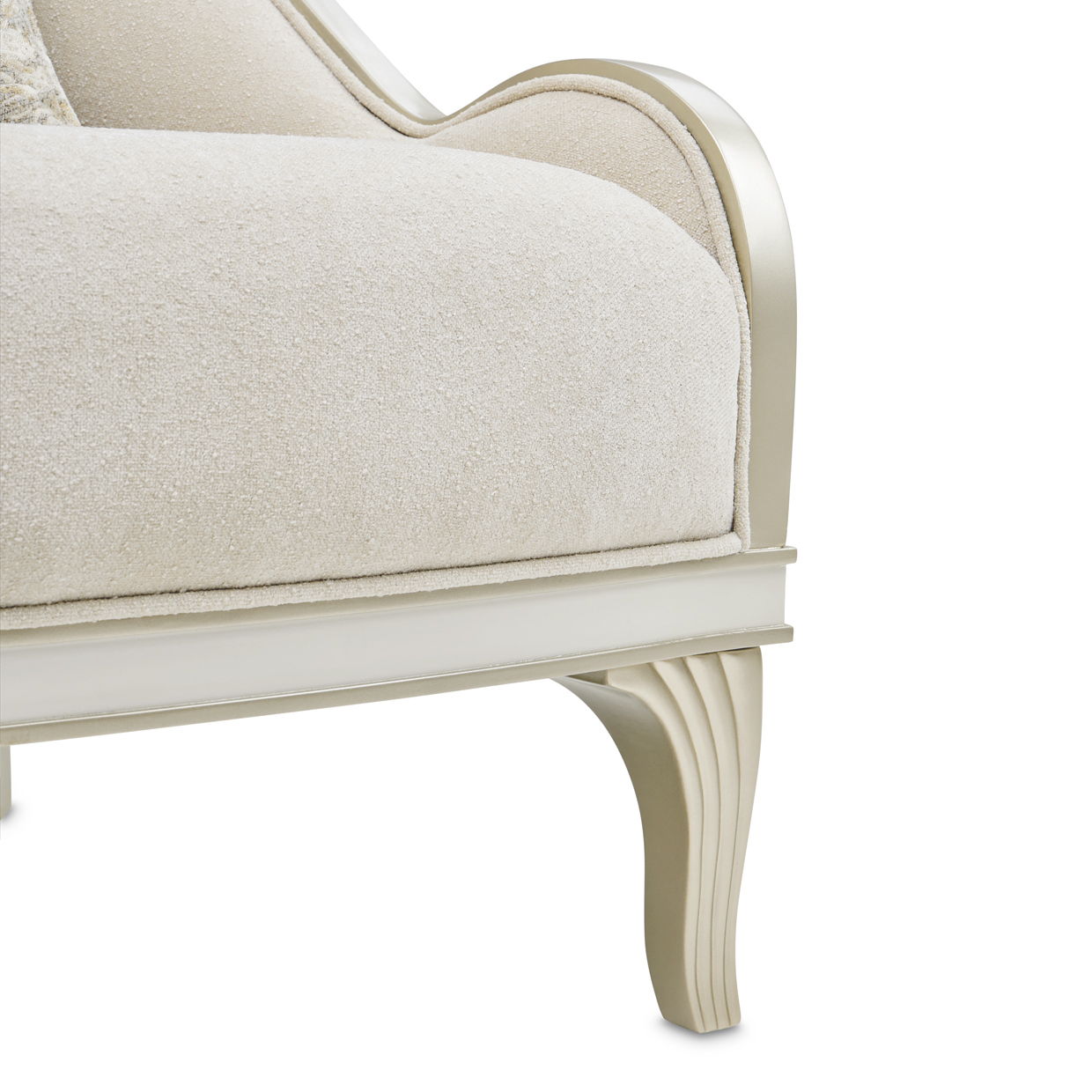 La Marisia - Chenille Accent Chair - Tranquil / Light Champagne