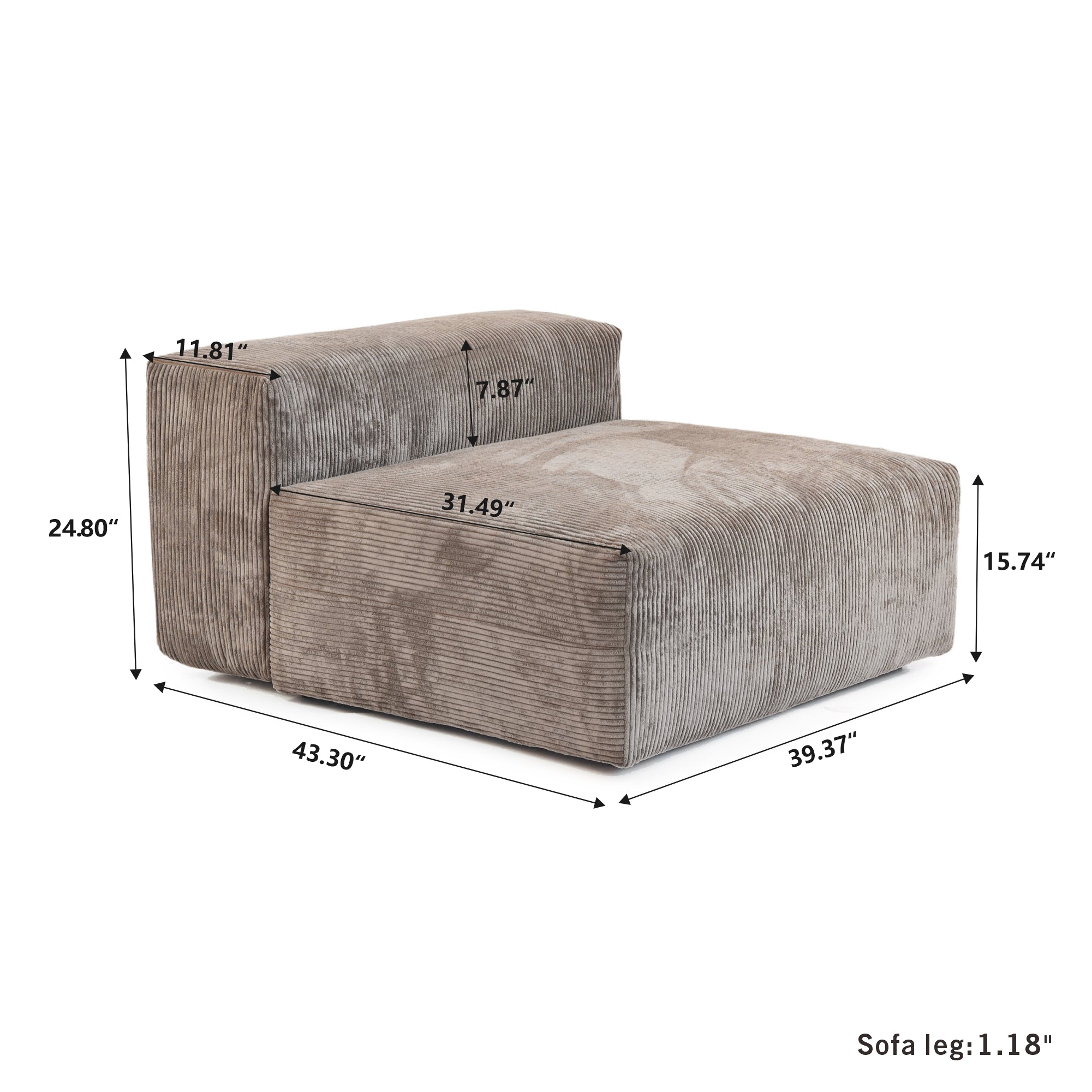 ModLuxe Modern Modular Sectional – 142” Wide Contemporary Sofa