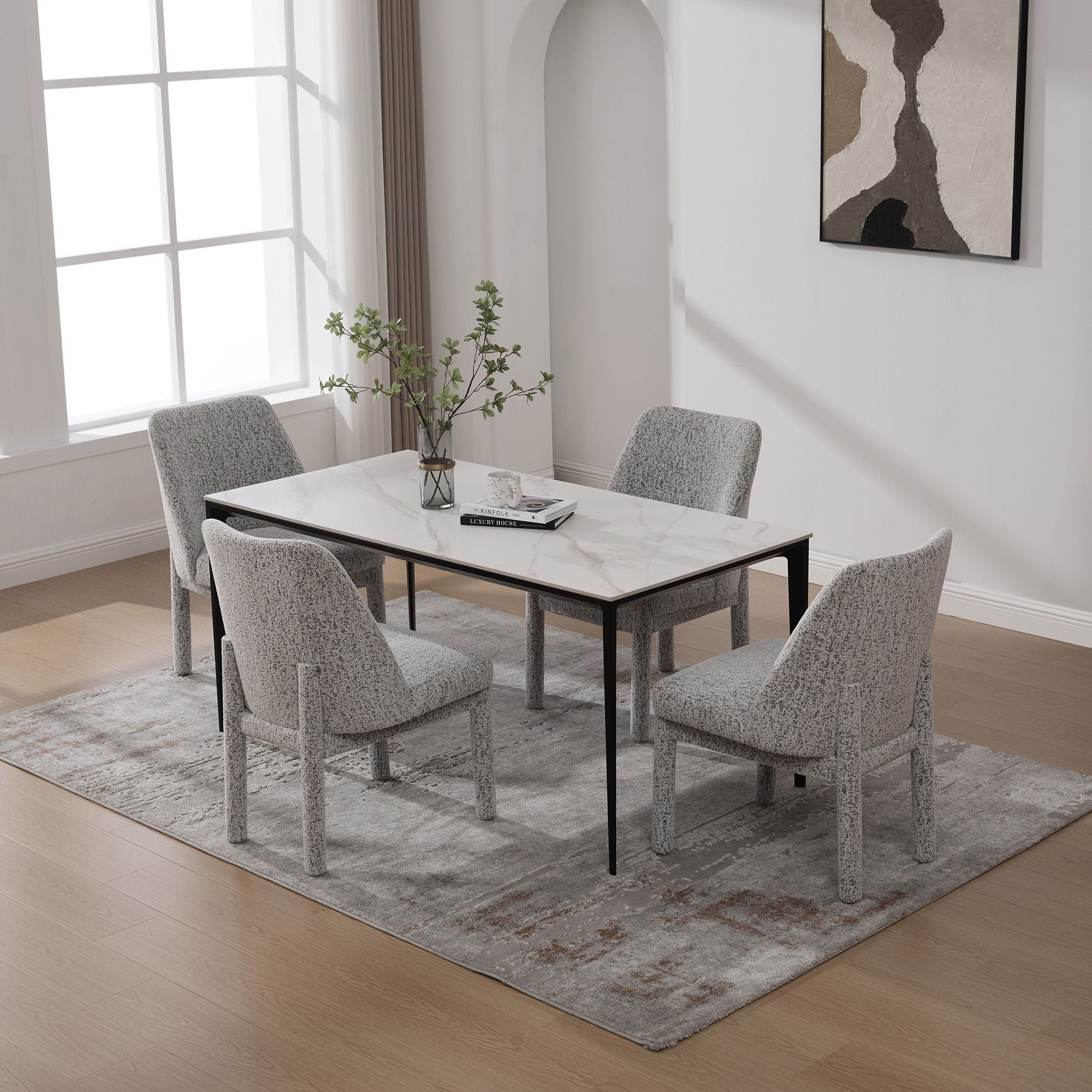 Wide Minimalist Dining Chair