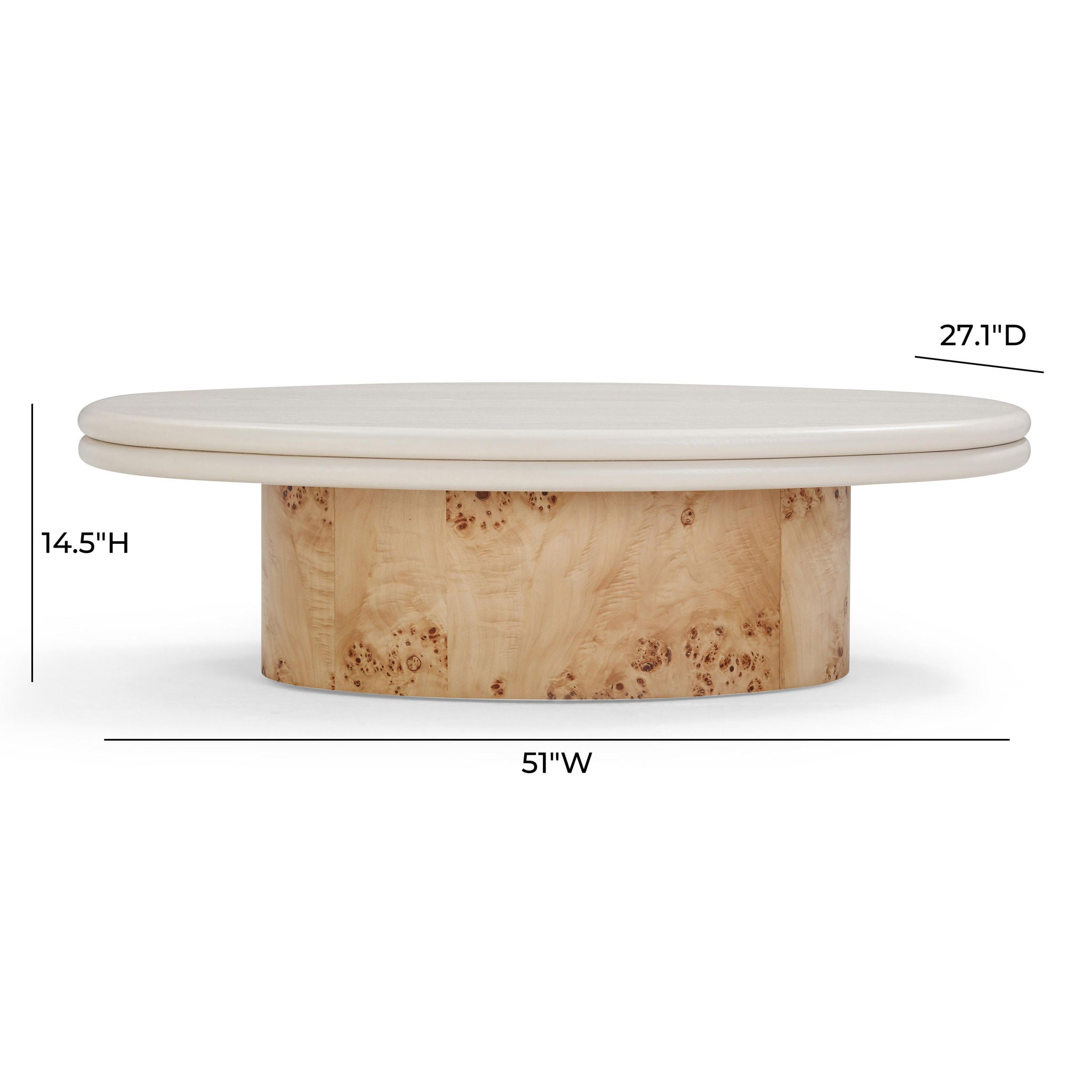 Tanner - Coffee Table - Natural / Cream