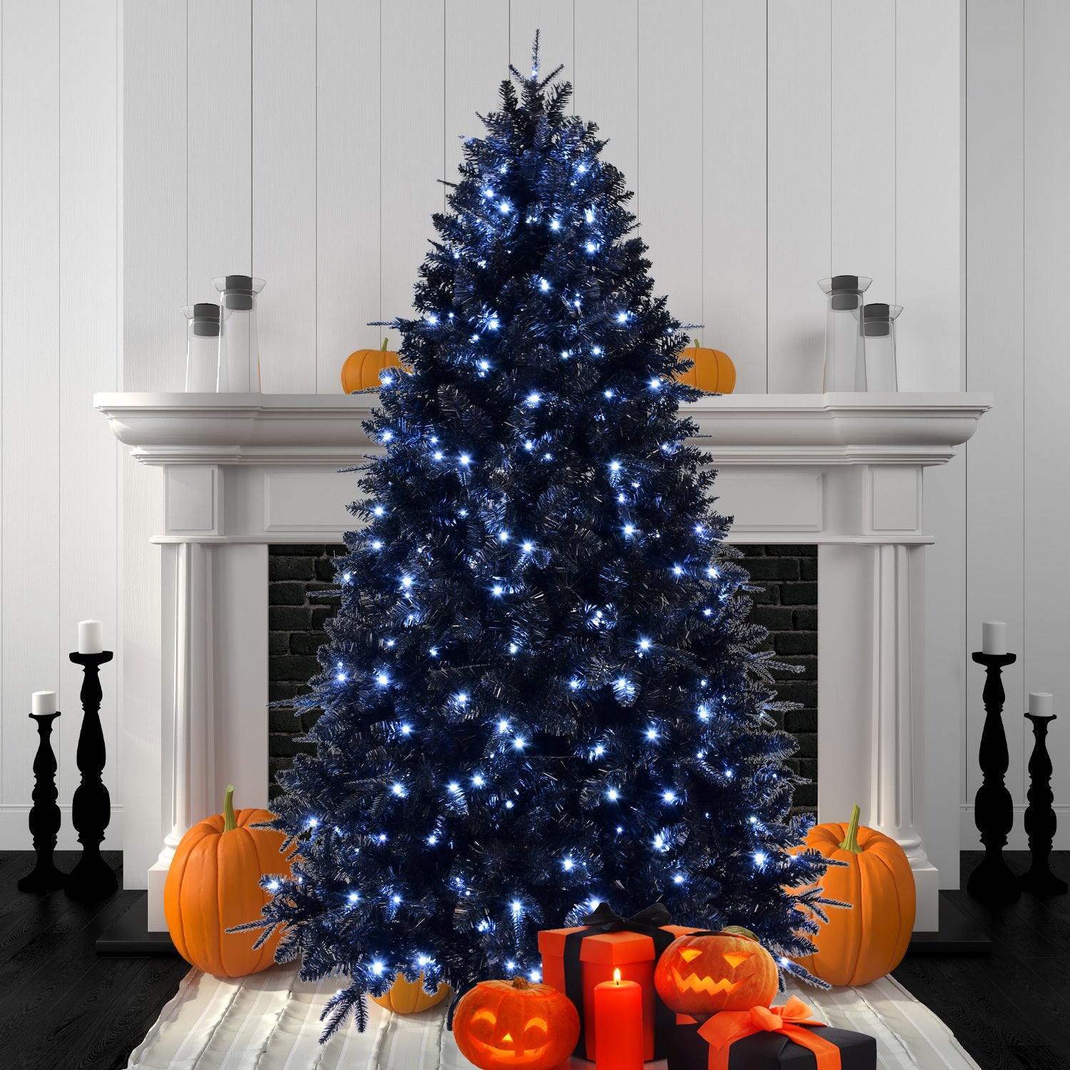 The-9-Foot-Pre-Lit-Black-Christmas-Tree-Christmas-Tree