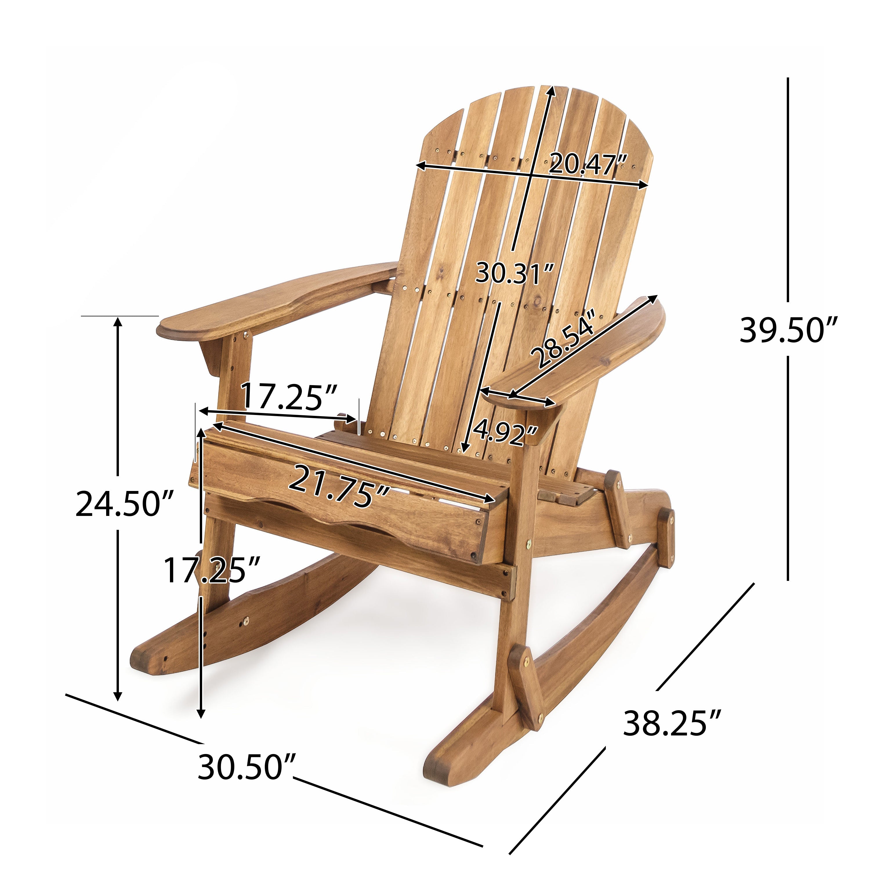 Malibu Adirondack rocking chair by Christopher Knight Home
