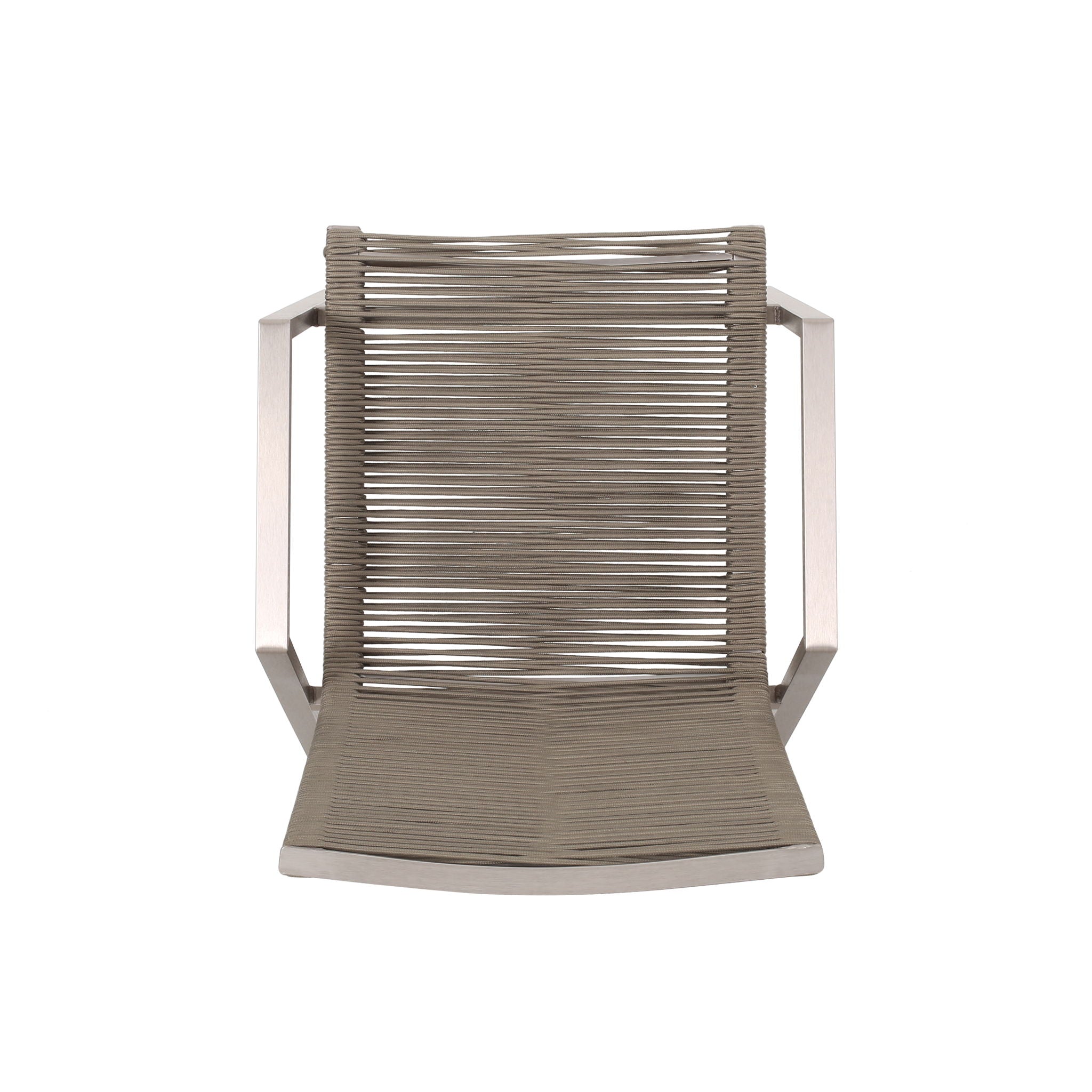 Outdoor Modern Aluminum Dining Chair Set With Rope Sea (Set of 2)